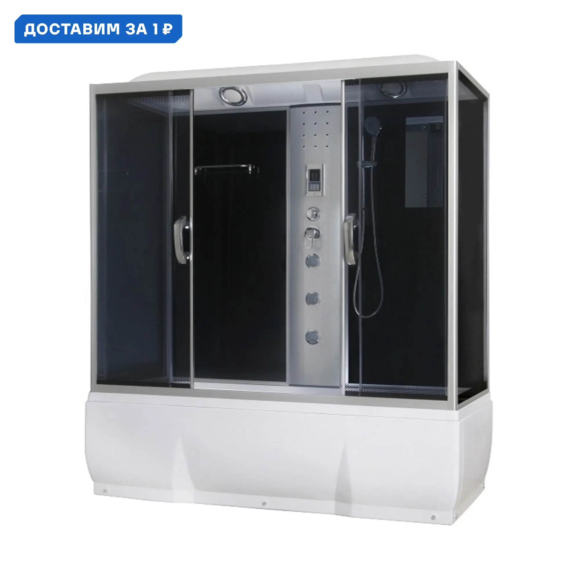 Изображение товара Душевая кабина River Sena 170/70/50 Тн прямоугольный высокий поддон 170x70 см