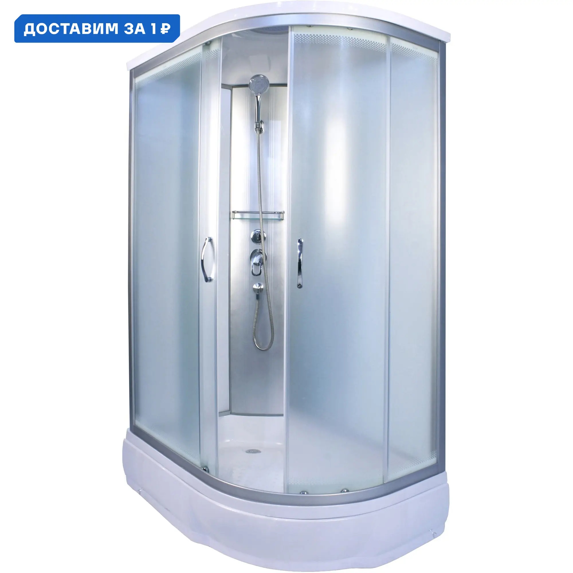 Изображение товара Душевая кабина River Nara 110/80/26 MT L ассиметричный средний поддон 110x80 см