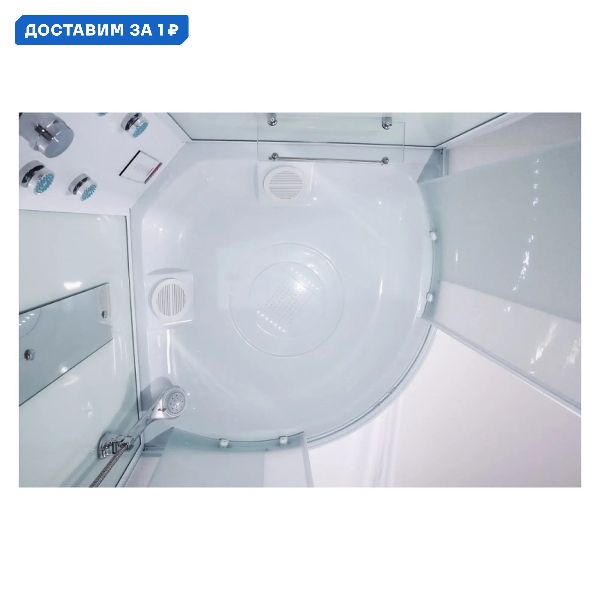 Изображение товара Душевая кабина Timo Eco TE-0780 80x80 см стекло прозрачное поддон высокий