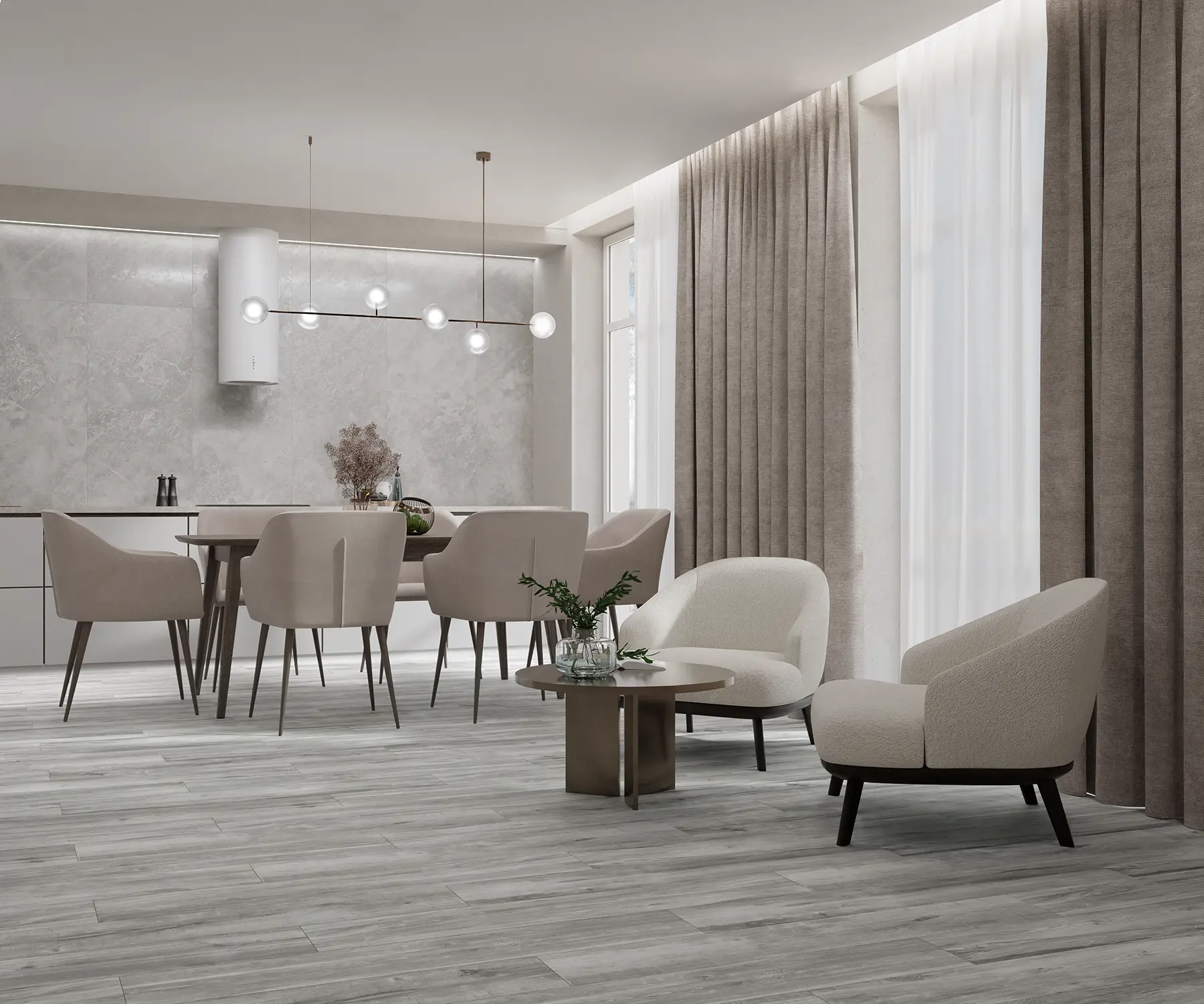 Изображение товара Керамогранит Sanamero Forest line 91049 20x120 см серый