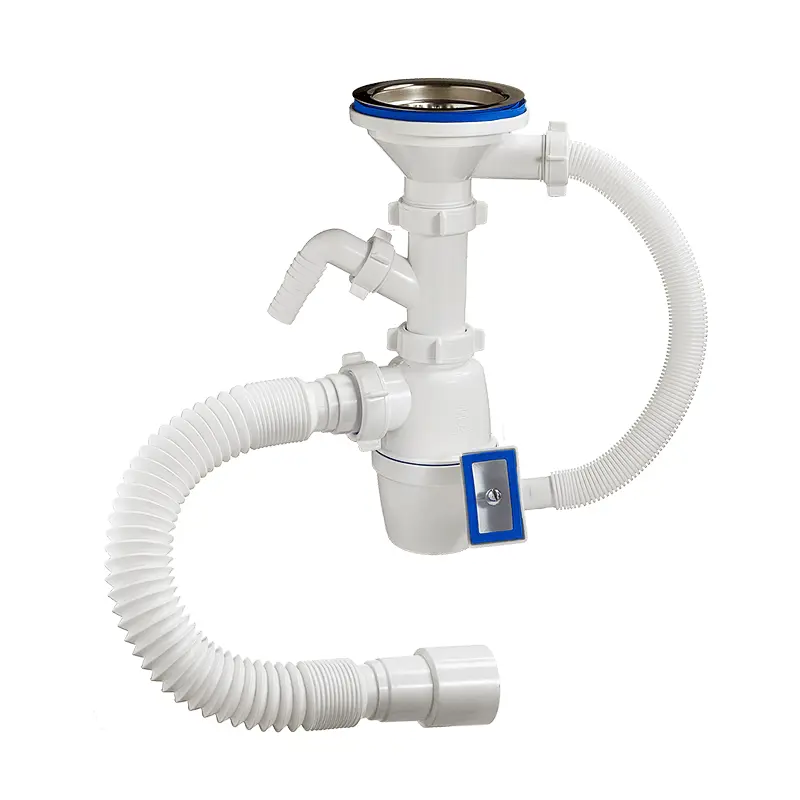 Изображение товара Сифон для раковины Orio D90 мм белый надежный поли-пропилен