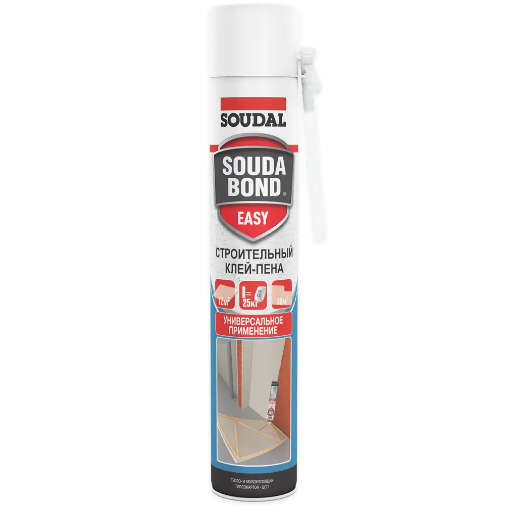 Изображение товара Пена монтажная бытовая Soudal Easy 750 мл 45 л с универсальным креплением