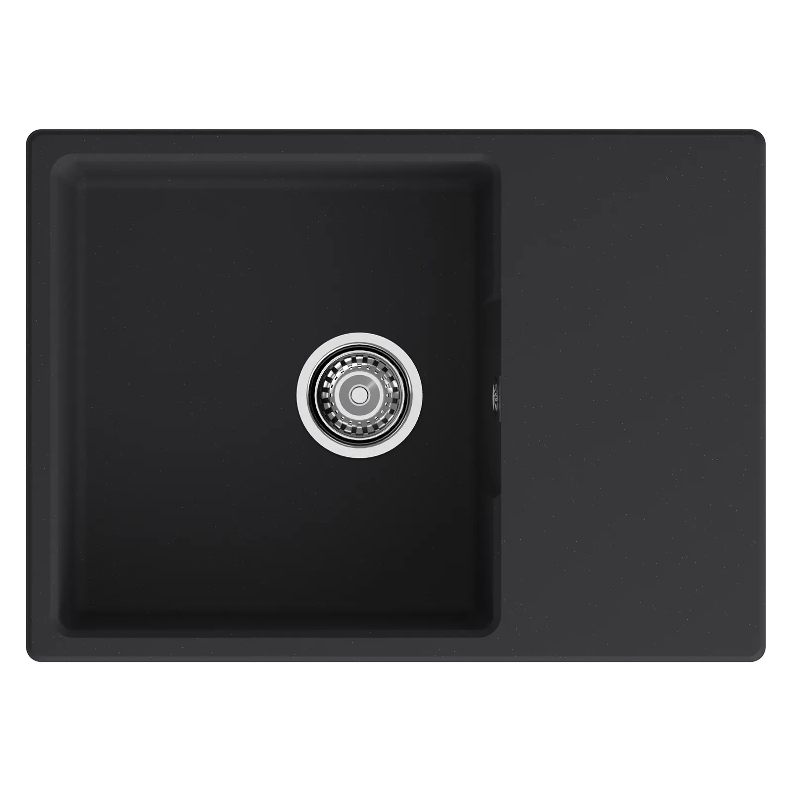 Изображение товара Мойка кухонная Granfest Urban 668L черный искусственный камень 49x68 см
