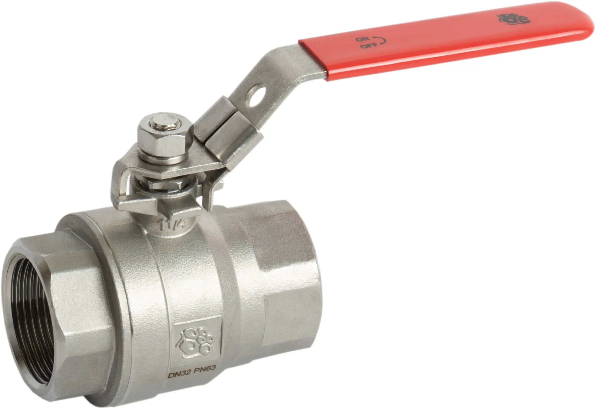 Изображение товара Кран шаровой прямой Рашворк 7014-025-63 DN25 PN12 3/4 ВР нержавеющая сталь