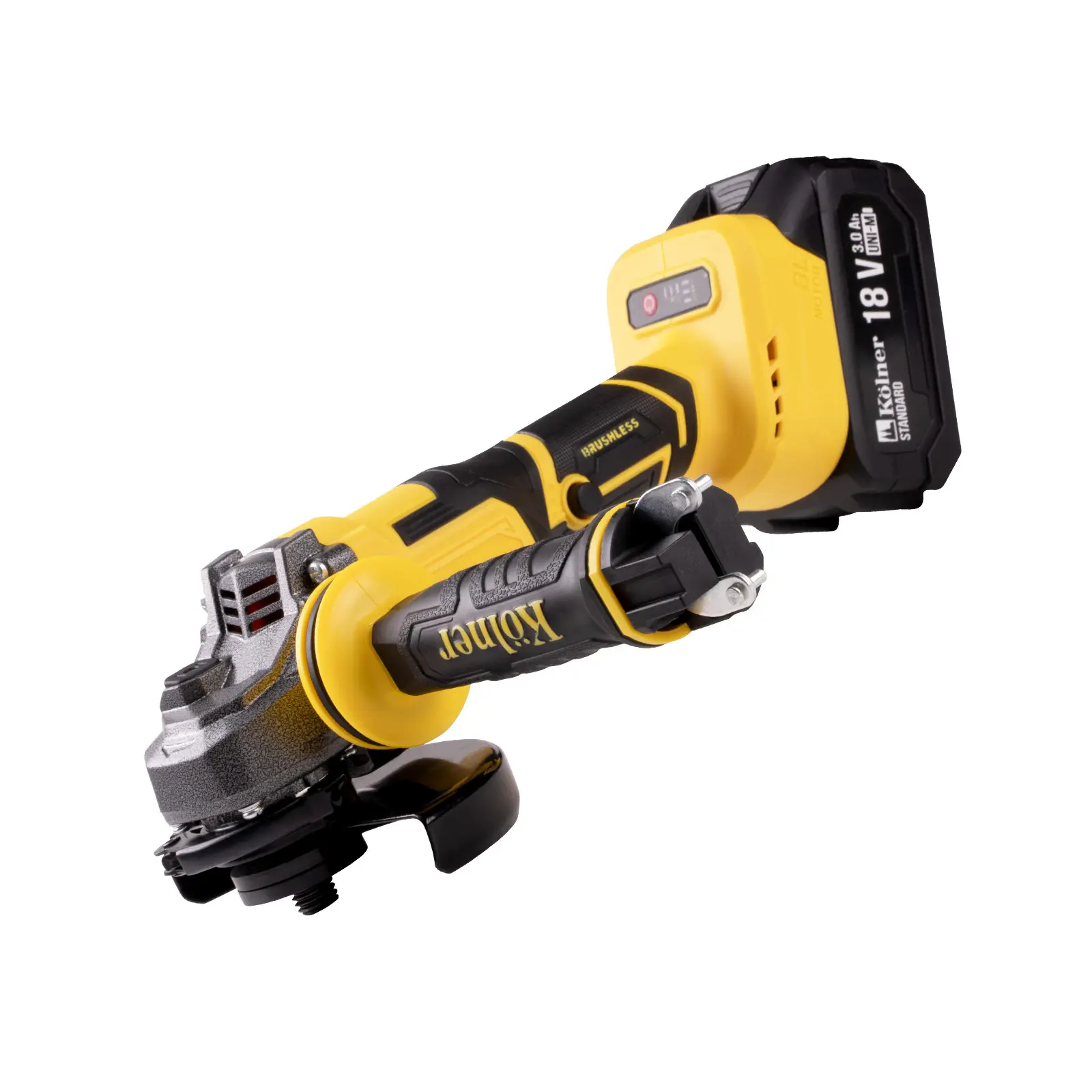 Изображение товара Аккумуляторная угловая шлифовальная машина KOLNER KAG 18-125BL2K 125 мм 18 В литий-ион