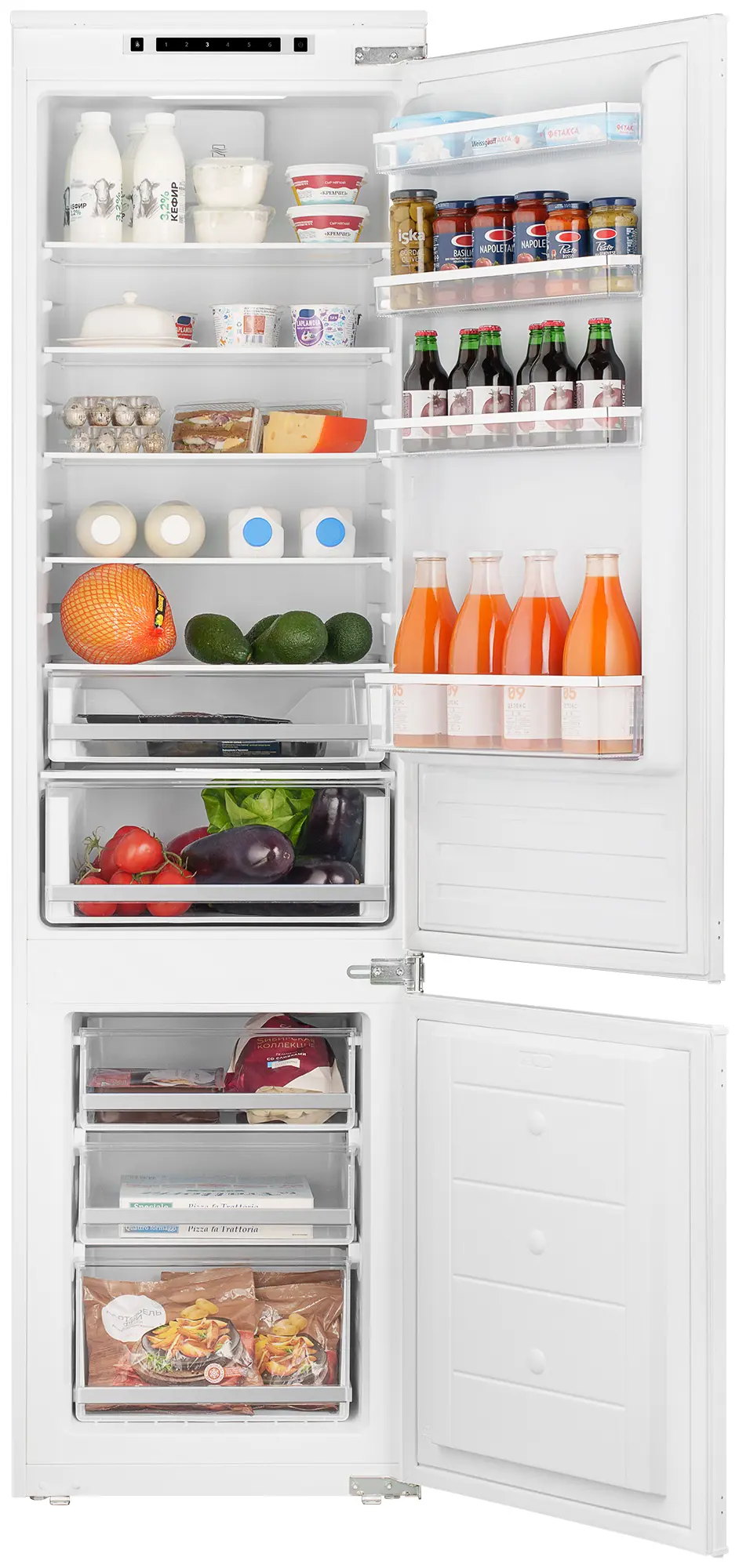 Изображение товара Встраиваемый холодильник Weissgauff 195 WLF 308л белый с LowFrost