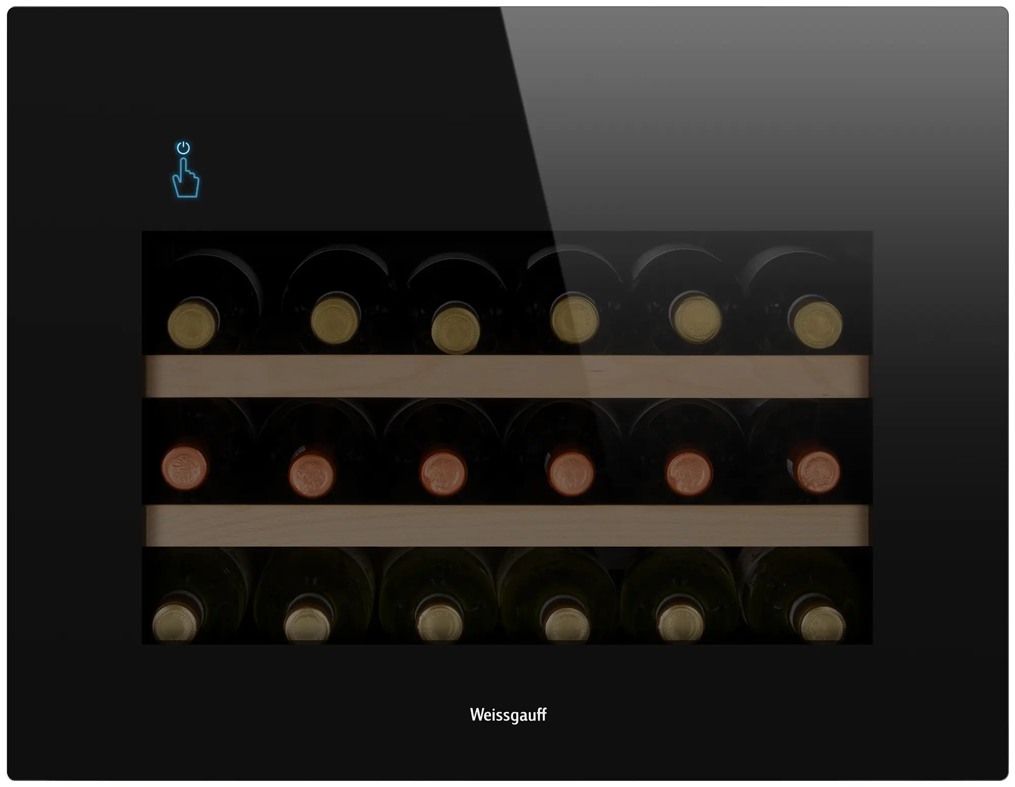 Изображение товара Винный шкаф Weissgauff WWCI-28 DB на 28 бутылок черного цвета