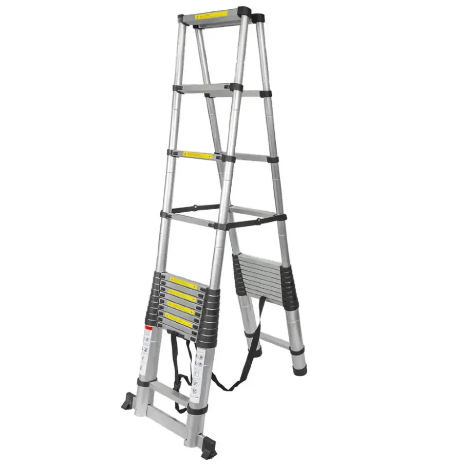 Изображение товара Лестница-стремянка телескопическая Forsage F-UP410-2 2-секционная 28 ступеней