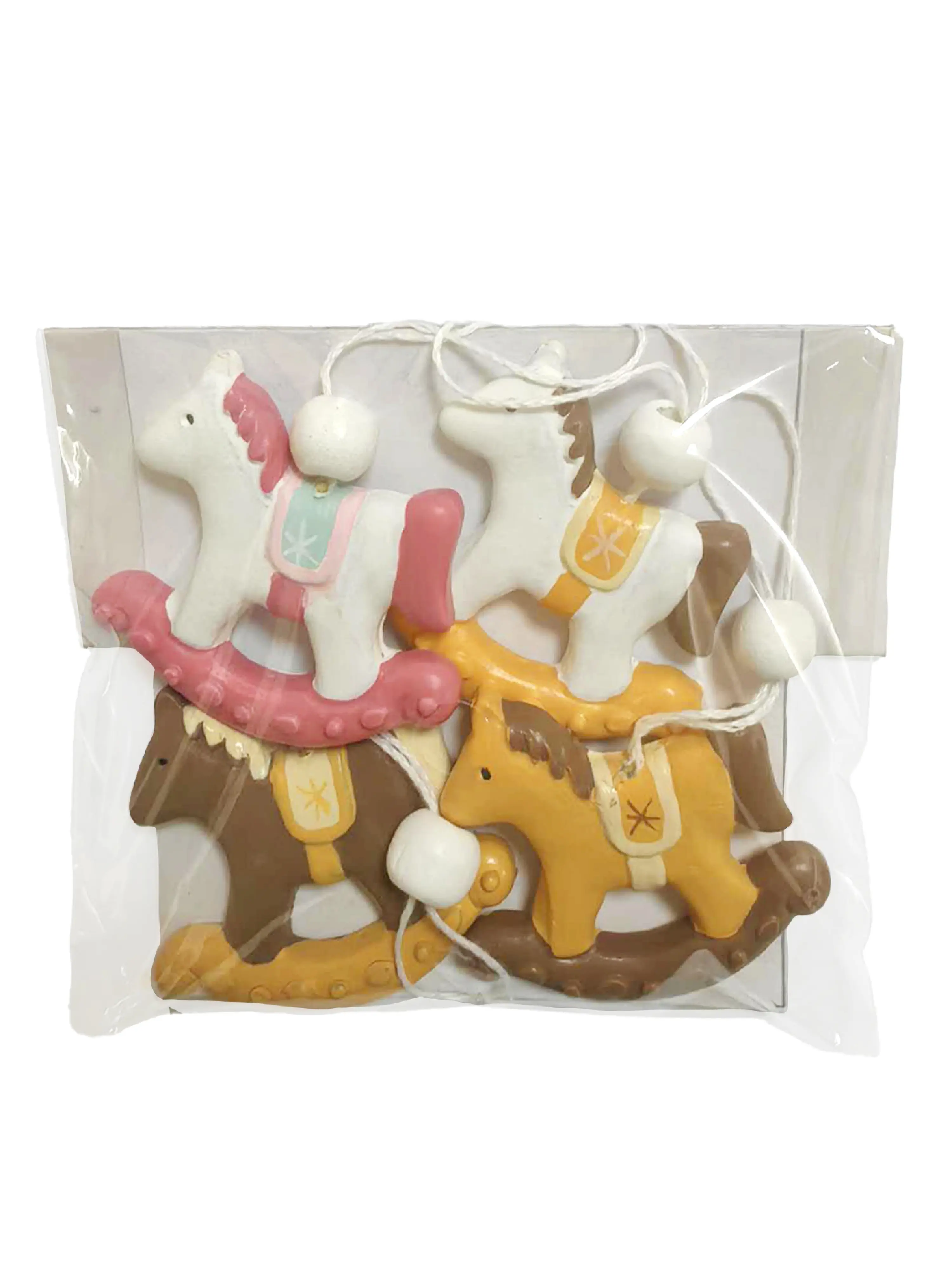 Изображение товара Набор елочных игрушек «Лошадка», 4 см, полирезина, цвет разноцветный