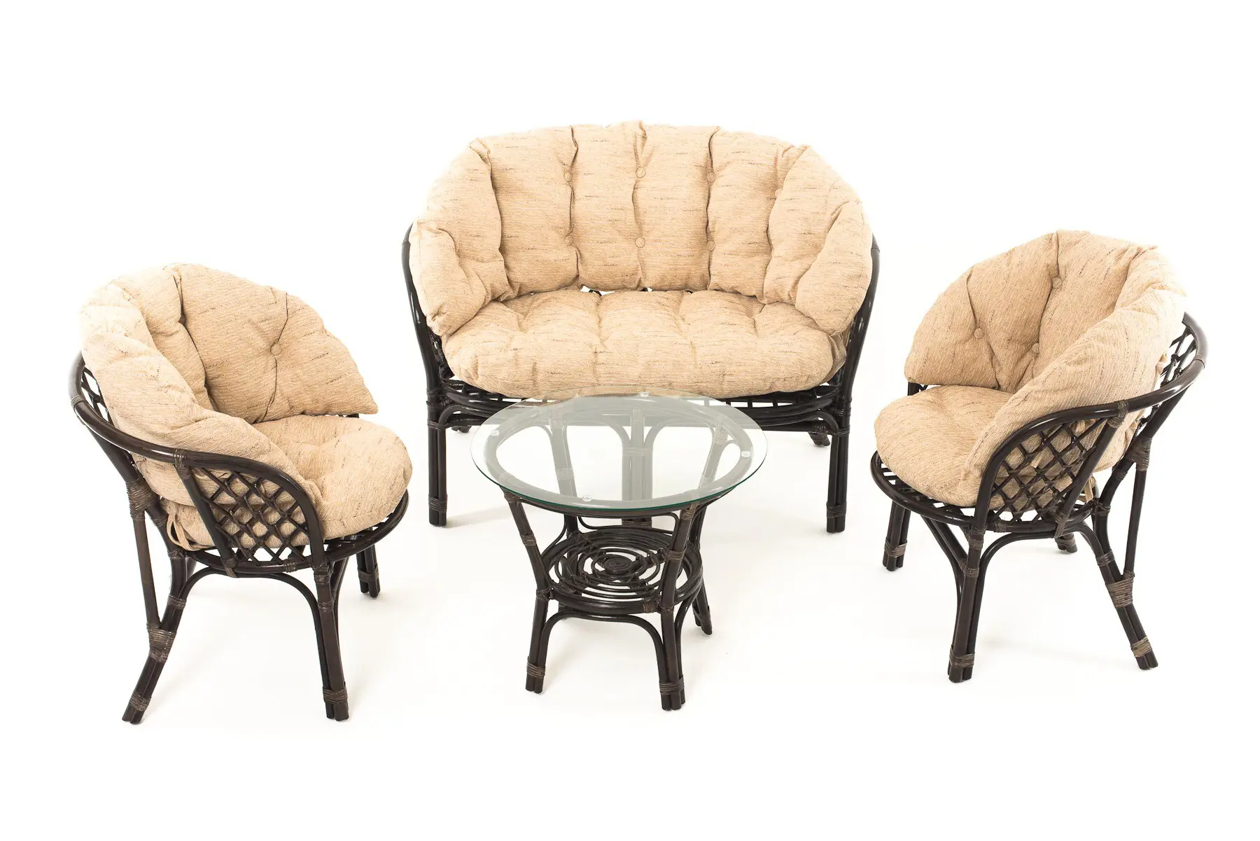 Изображение товара Комплект садовой мебели VINOTTI из натурального ротанга 3 предмета