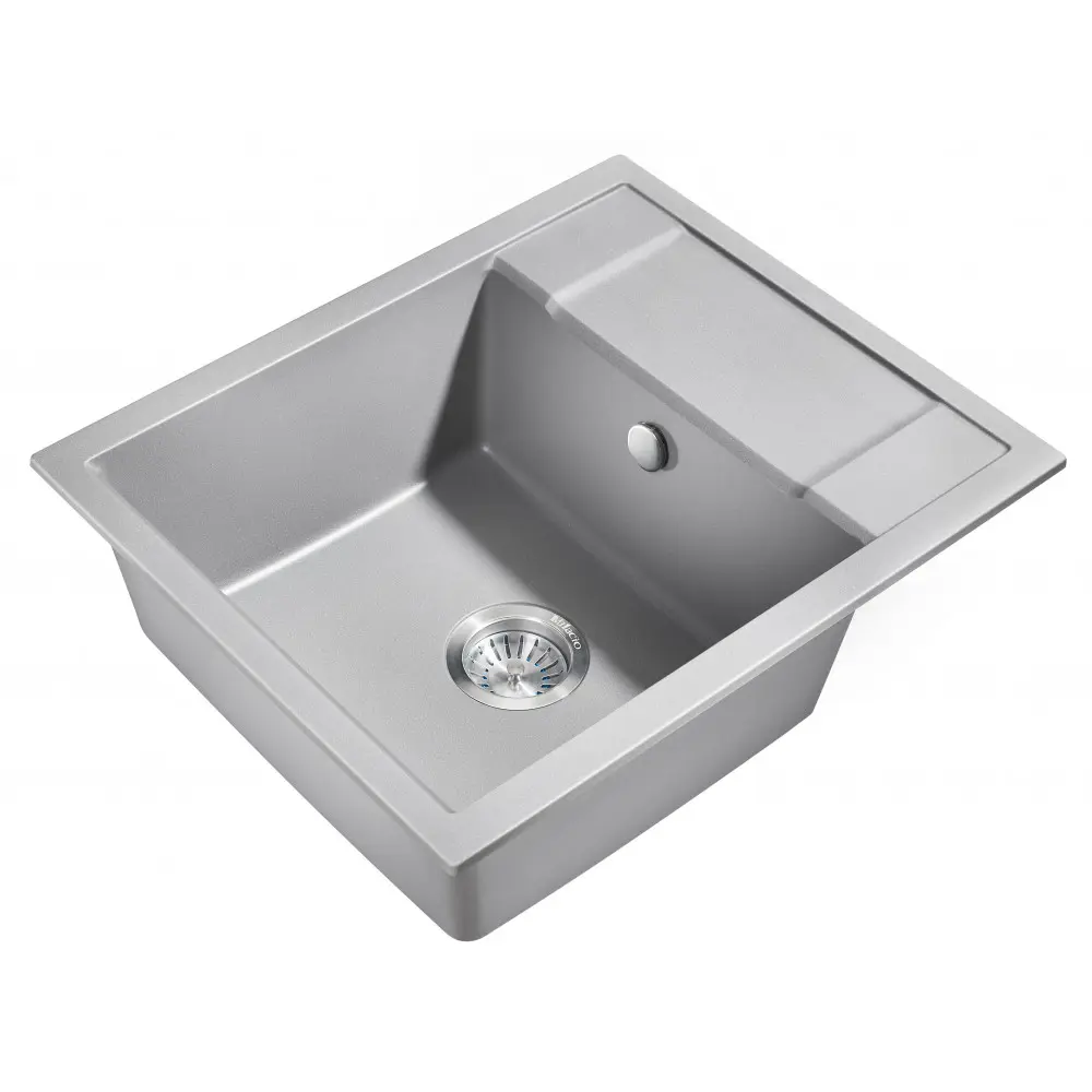 Изображение товара Врезная мойка Milacio Navarra 60 60x50x19 см искусственный камень цвет серый металлик