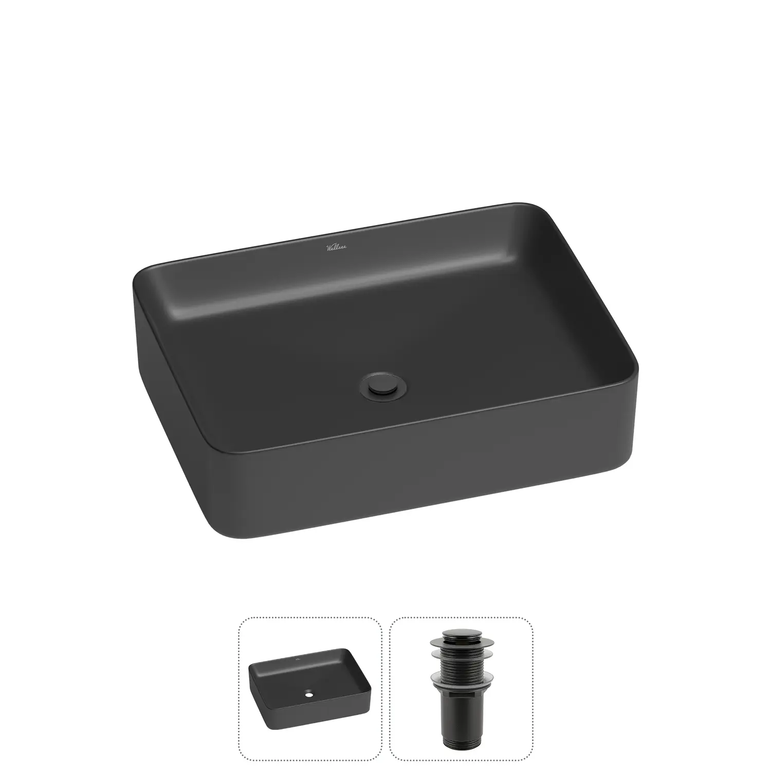 Изображение товара Раковина Wellsee mint 20212494R 50см цвет раковина 2 в 1: д/к