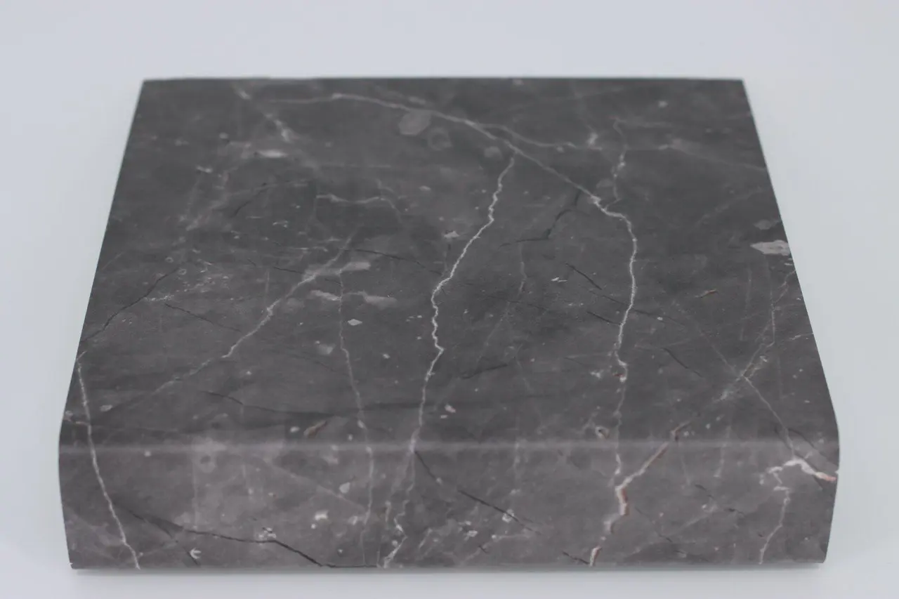 Изображение товара Ремонтная накладка на подоконник ПВХ Комбиг 2500x300x1мм мрамор светло-серый матовый капинос 35мм