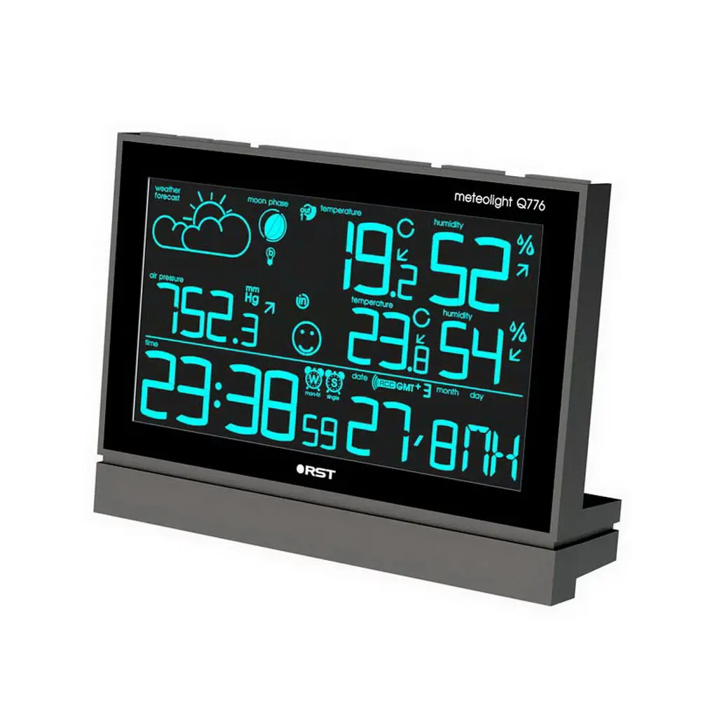 Изображение товара Многоцветная цифровая метеостанция RST Q776 для дома и улицы