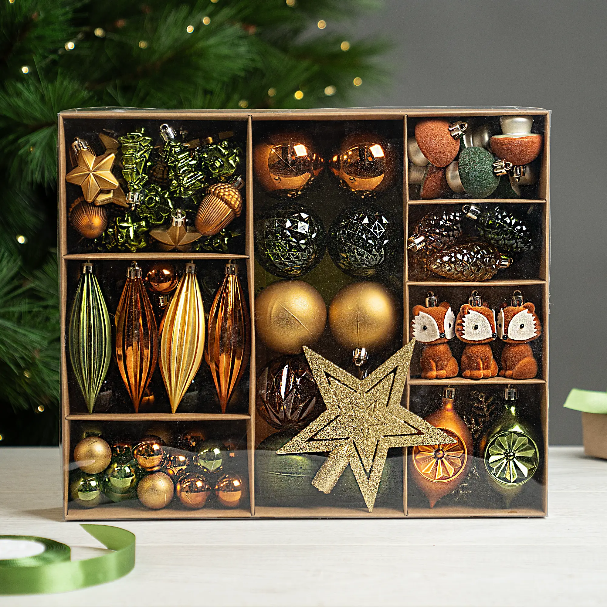 Изображение товара Елочные украшения KREAFORTA коричневый 100 шт.