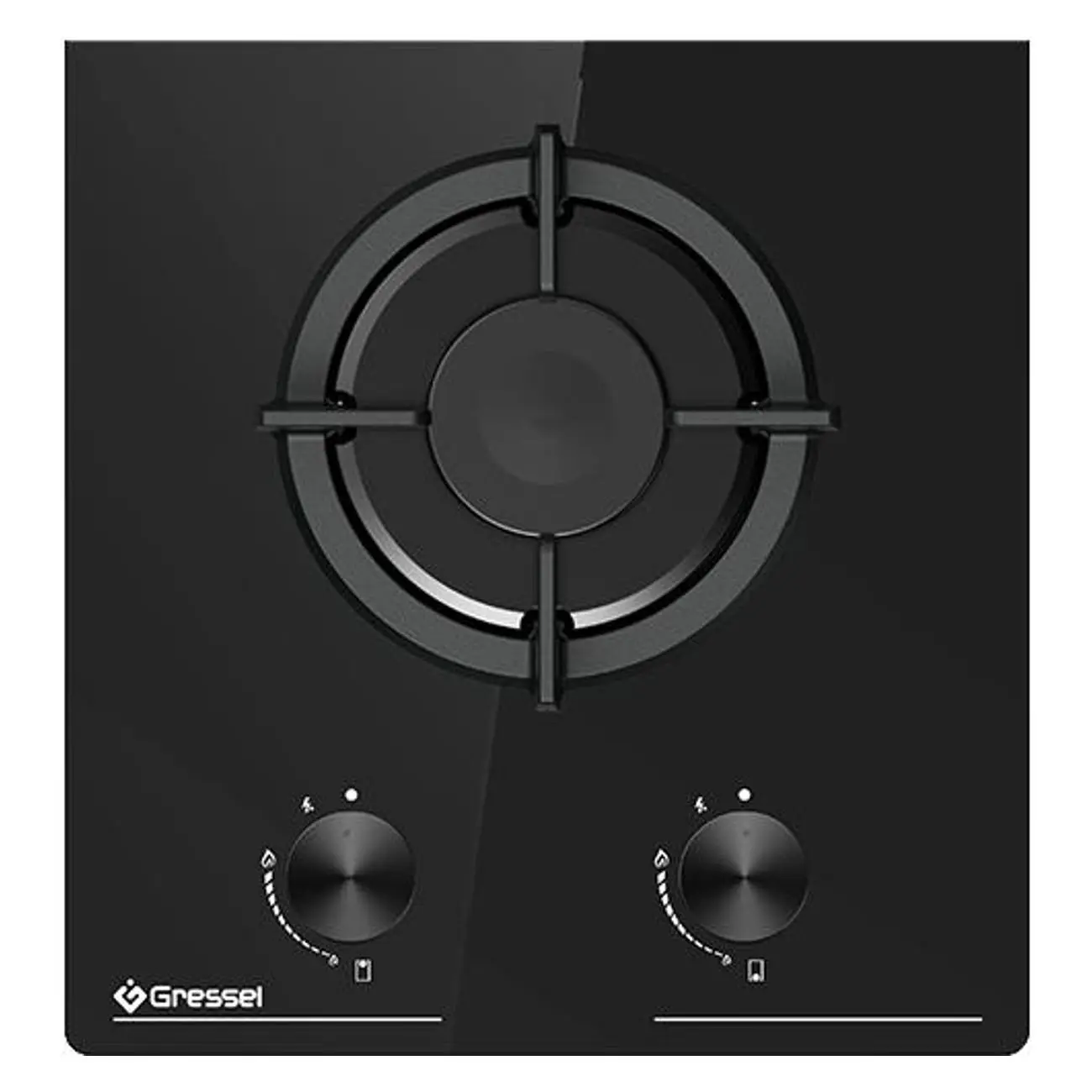 Изображение товара Газовая варочная панель Gressel U30N20S088 29.5 см 2 конфорки цвет черный