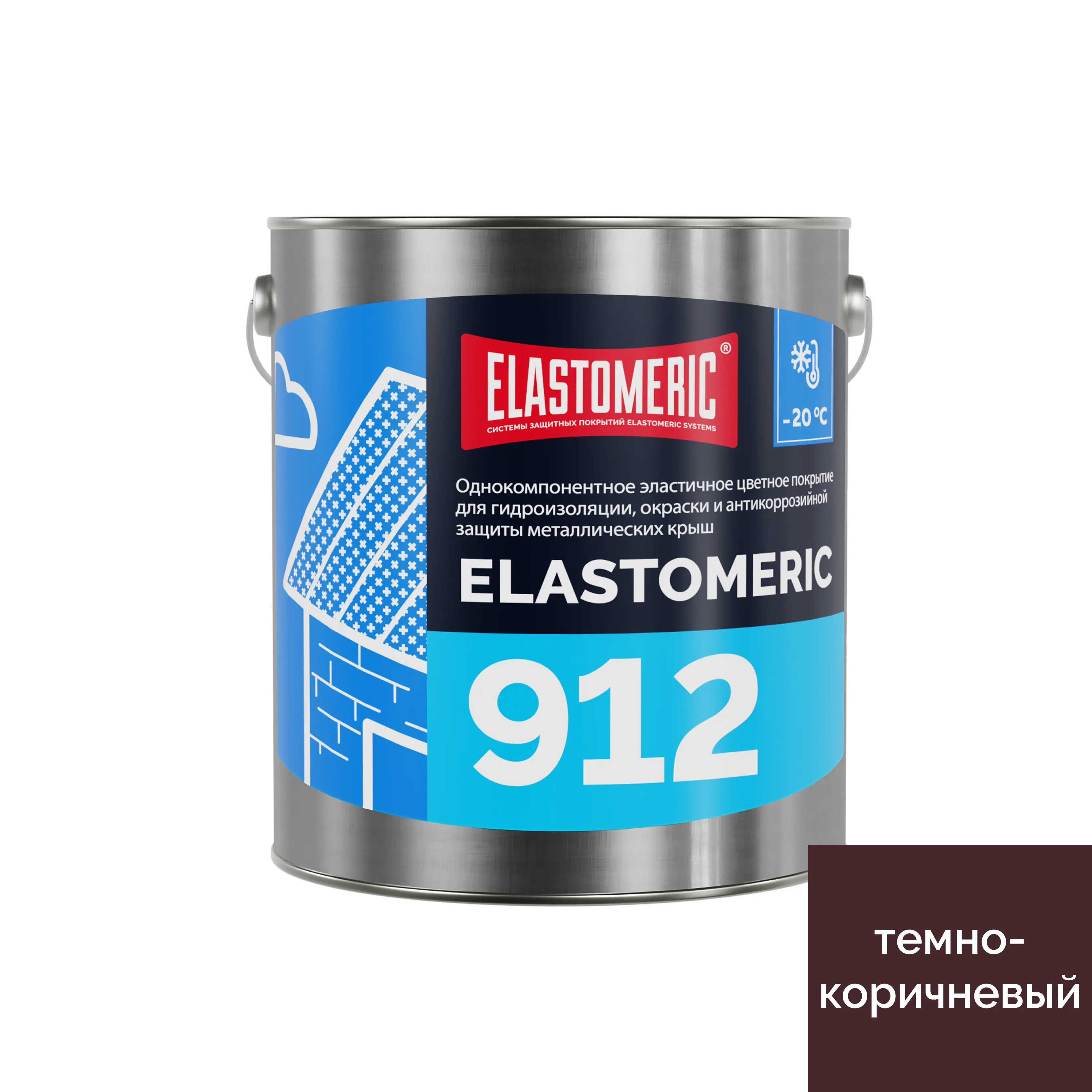 Изображение товара Кровельная мастика Elastomeric systems 912 3кг темно-коричневая для гидроизоляции кровель
