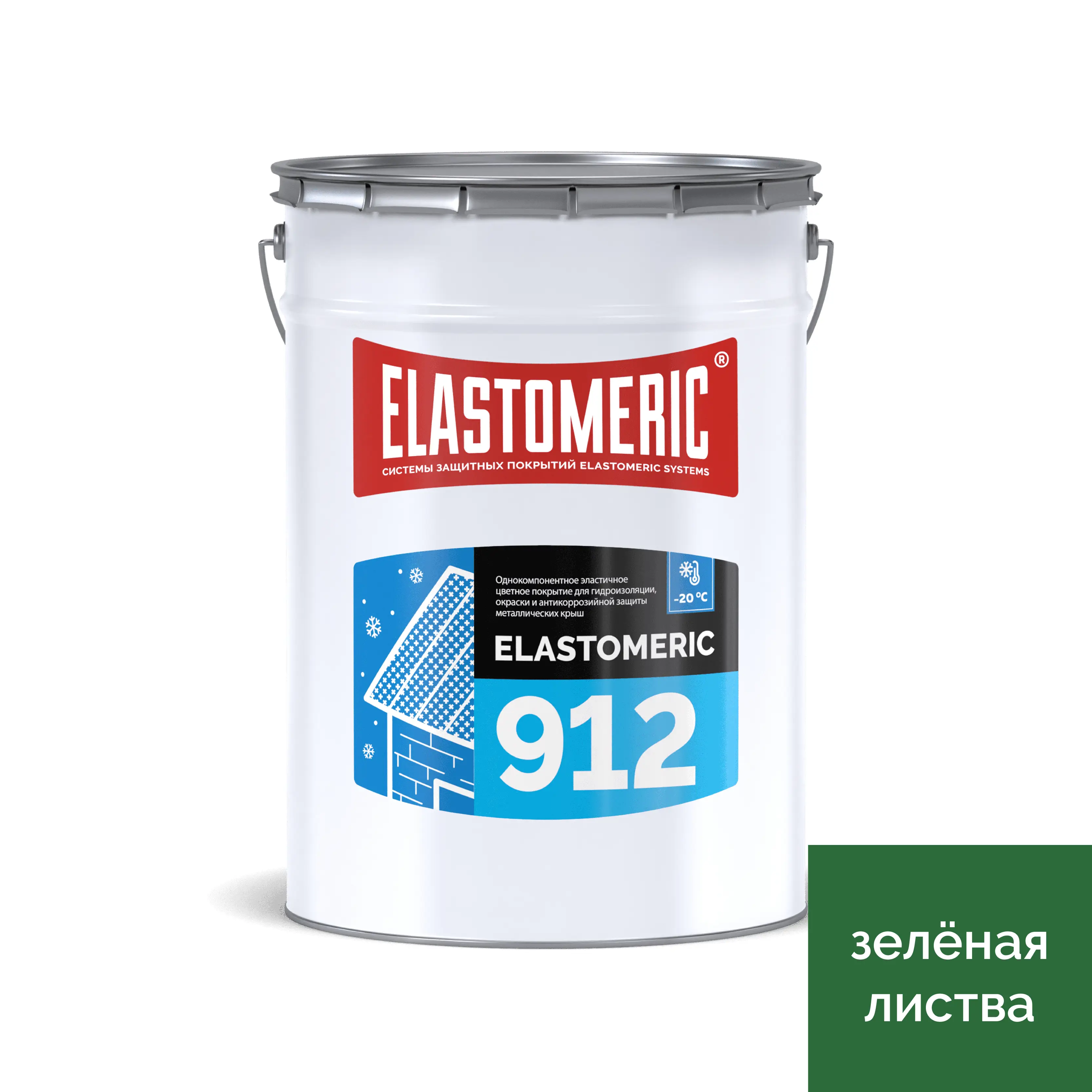 Изображение товара Мастика ELASTOMERIC SYSTEMS 912 для кровли 20кг светло-зеленый