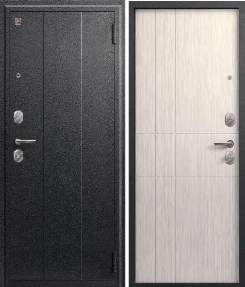 Изображение товара Входная дверь Hit А-02 левый 205x96см цвет чёрный сатин/капучино 3d