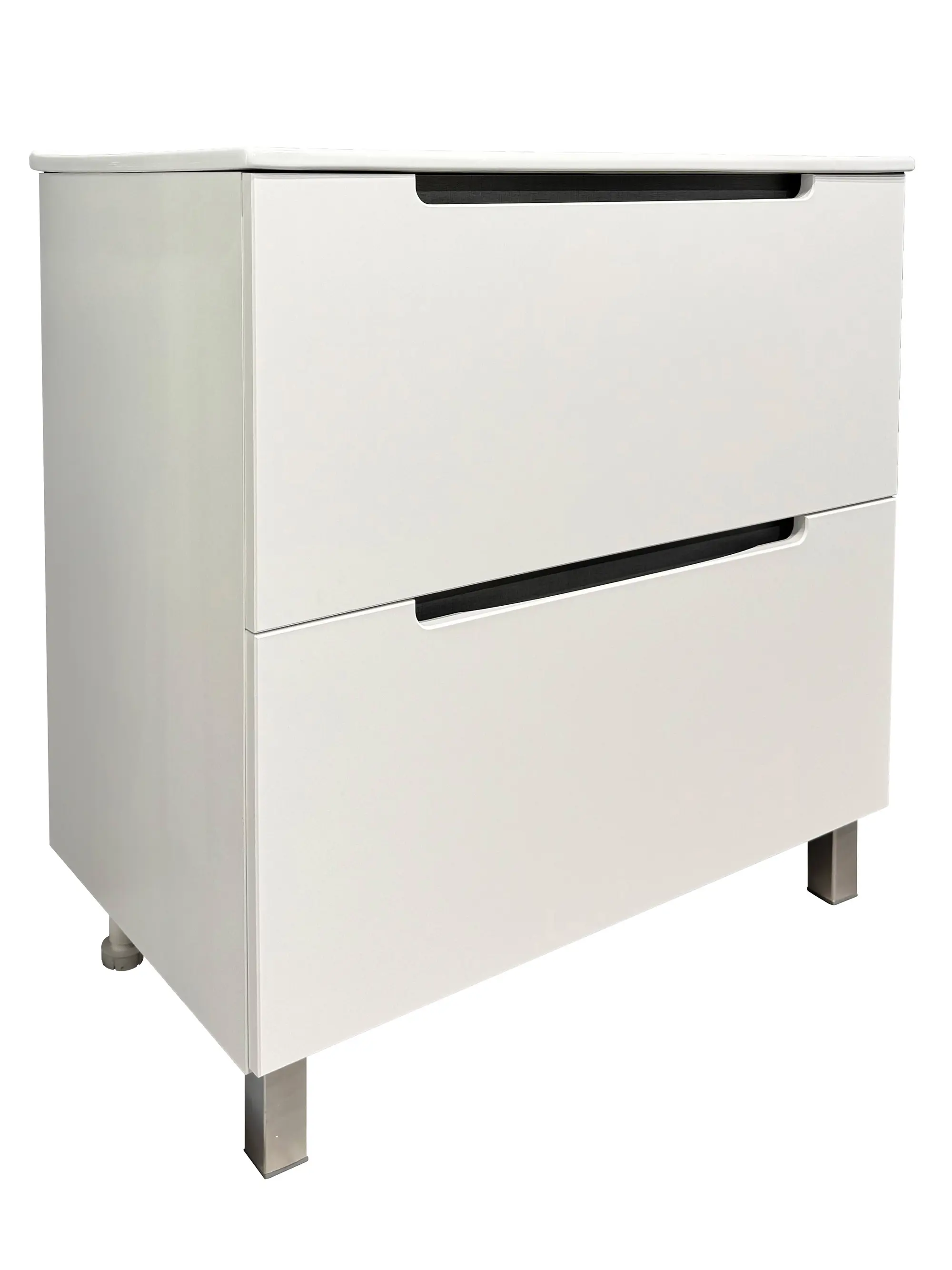 Изображение товара Тумба для ванной под раковину Runo Lina 60 см напольная цвет белый, под раковину Teffy 60