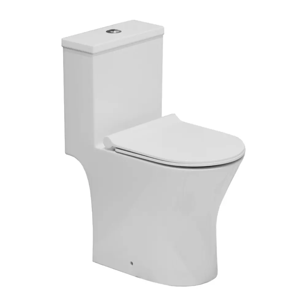 Изображение товара Унитаз моноблок Knois KN1197000 горизонтальный выпуск, микролифт цвет белый