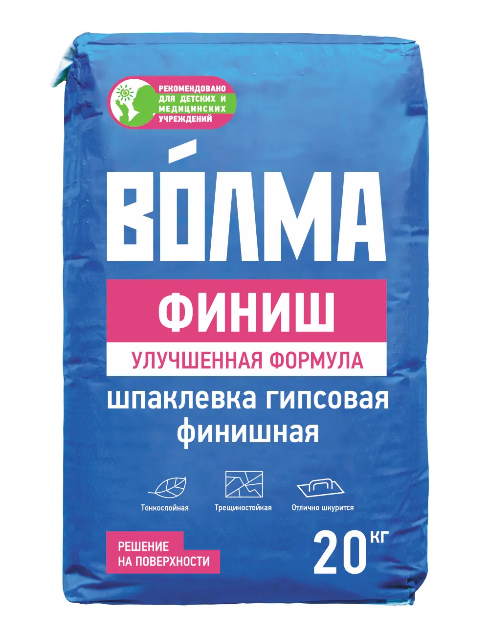 Изображение товара Шпаклёвка гипсовая финишная Волма 20 кг для внутренних работ