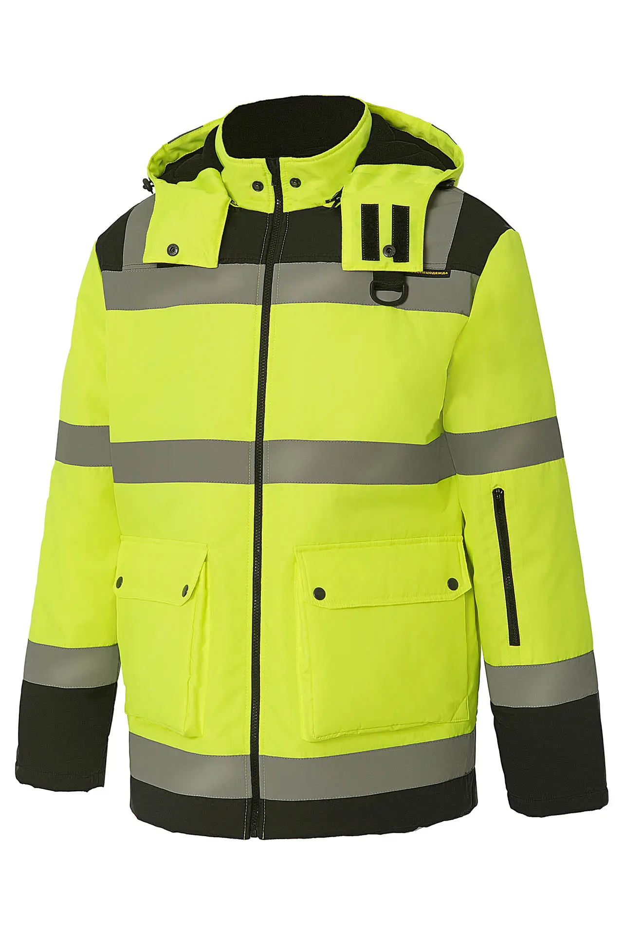 Изображение товара Куртка рабочая утепленная сигнальная Союзспецодежда Спектр цвет лимон/черная размер 60-62 XXXL рост 182-188 см