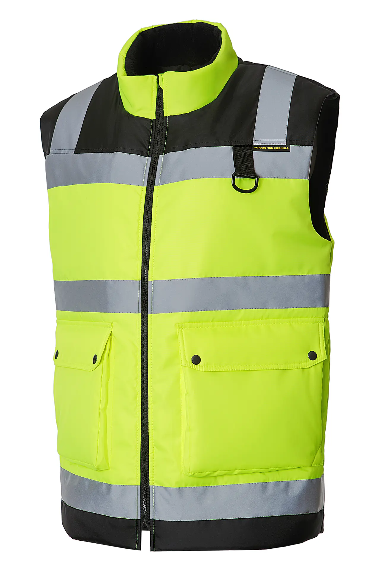 Изображение товара Жилет сигнальный утепленный Союзспецодежда Спектр цвет лимон/черный размер 60-62 XXXL