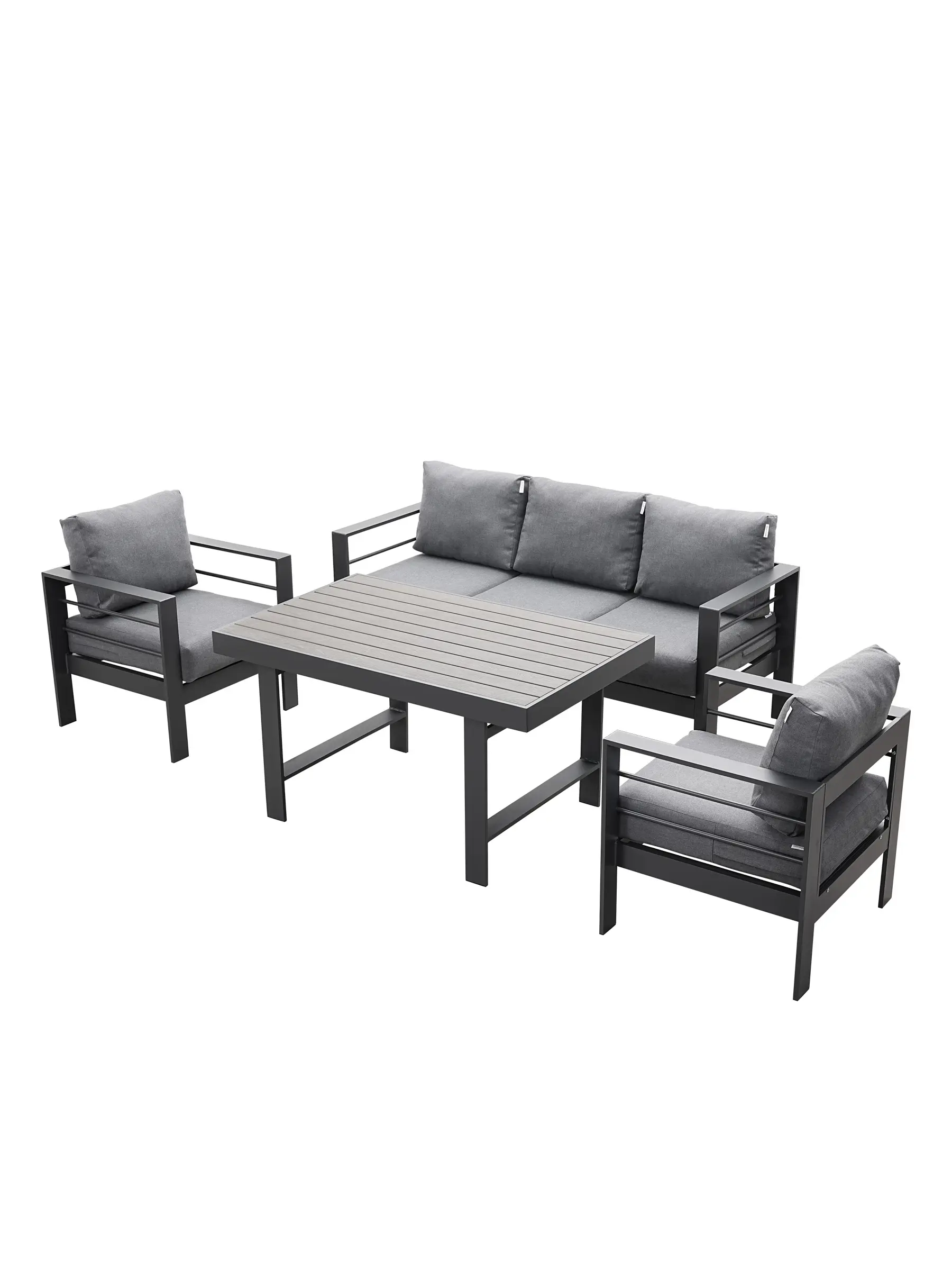 Изображение товара Набор садовой мебели Kjopmann Marbella LM-Z41.9519-GDT3S алюминий серый 4 предмета