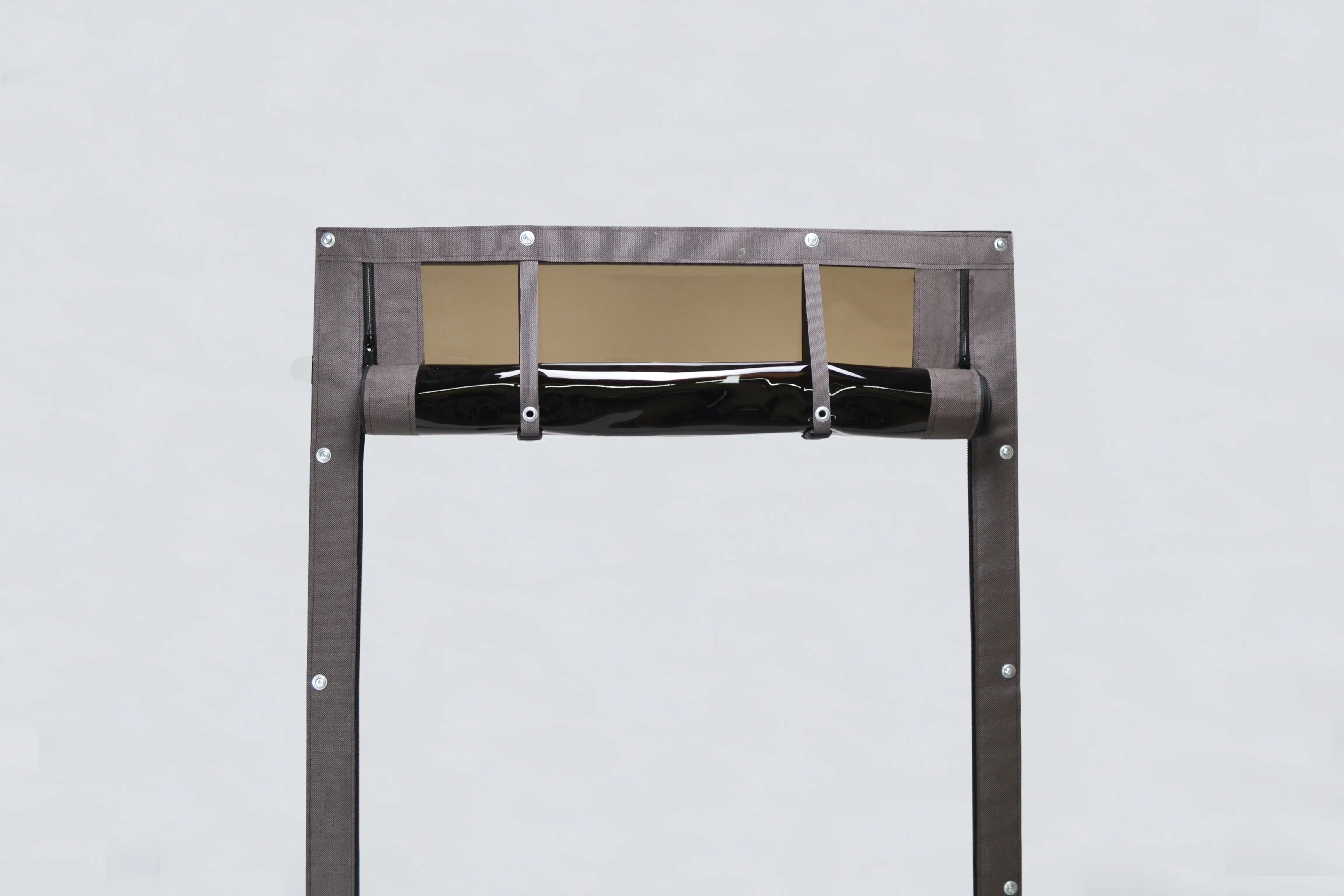 Изображение товара Мягкая дверь на молниях 135x255см тонированное полотно цвет коричневый