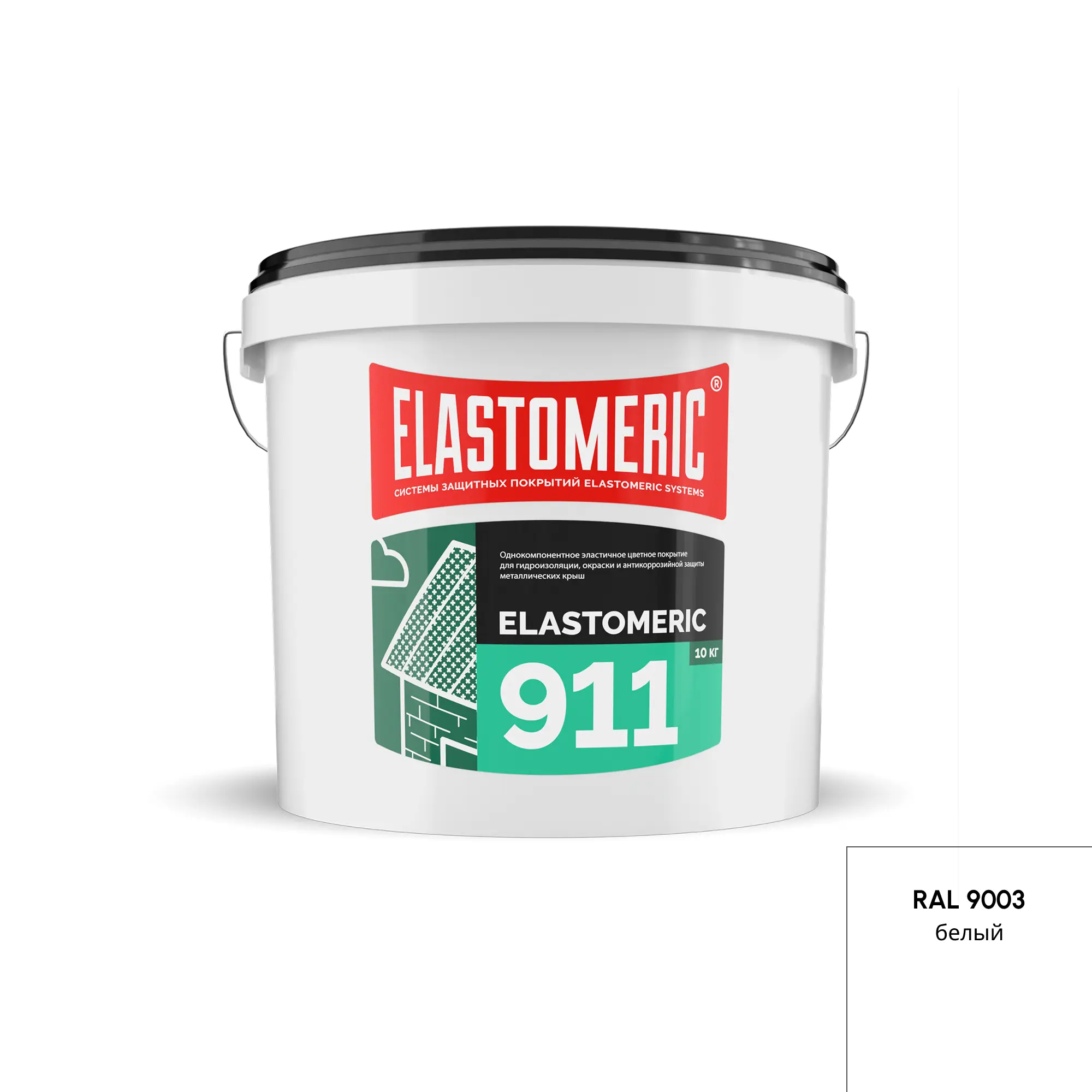 Изображение товара Мастика ELASTOMERIC-911 для металлической кровли, 7.3 л, белая