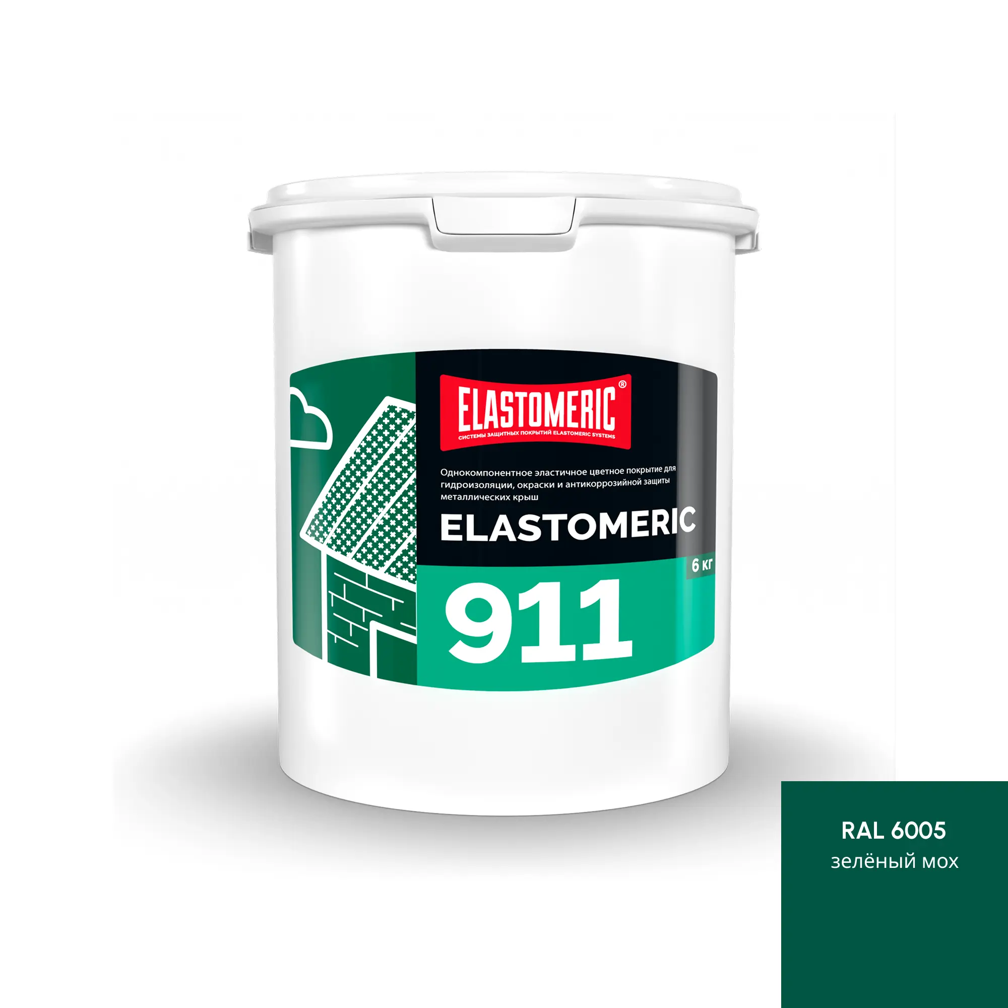 Изображение товара Мастика Elastomeric systems 911 6кг темно-зеленый