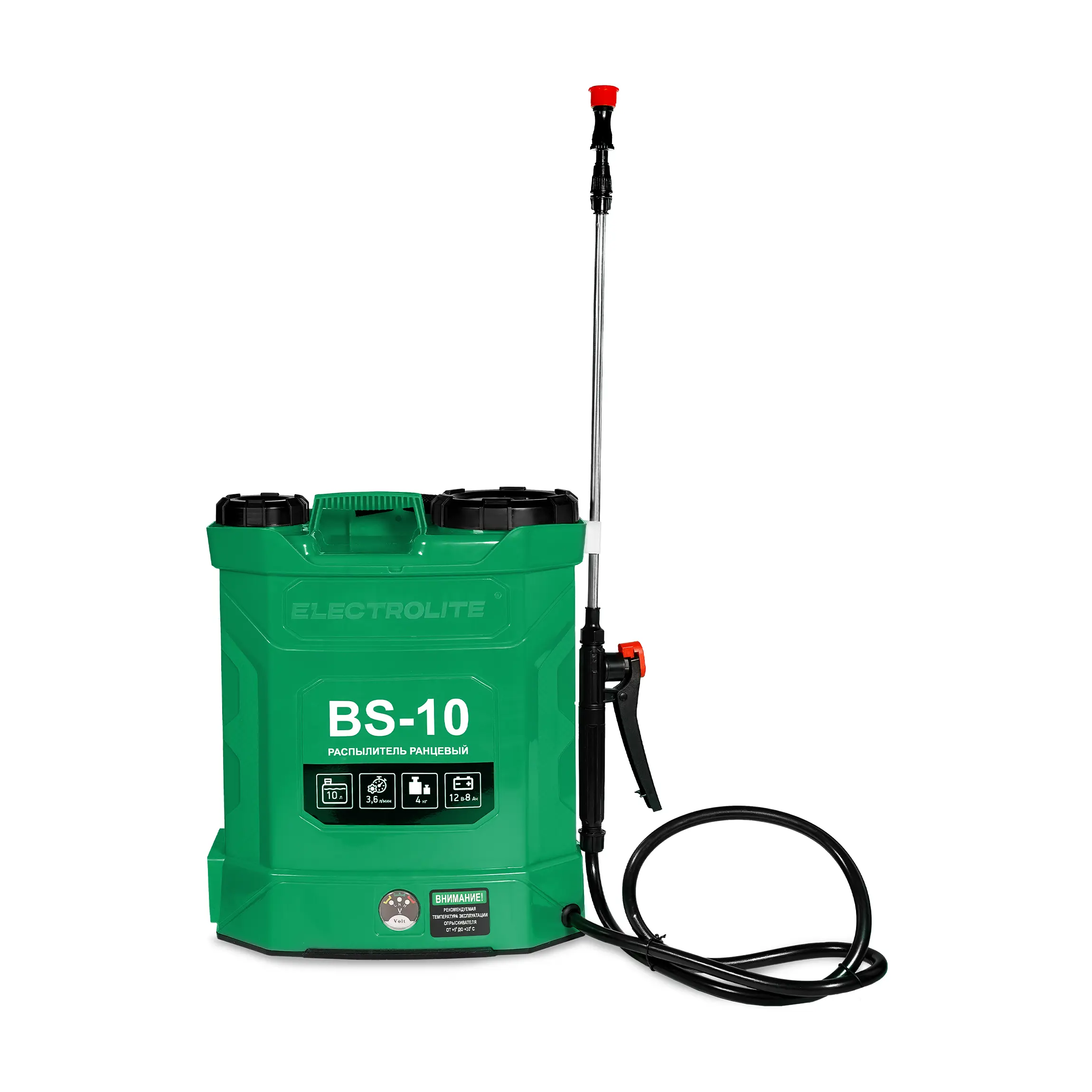 Изображение товара Опрыскиватель аккумуляторный ранцевый Electrolite BS 10 л 12 В зарядка и аккумулятор входит в комплект