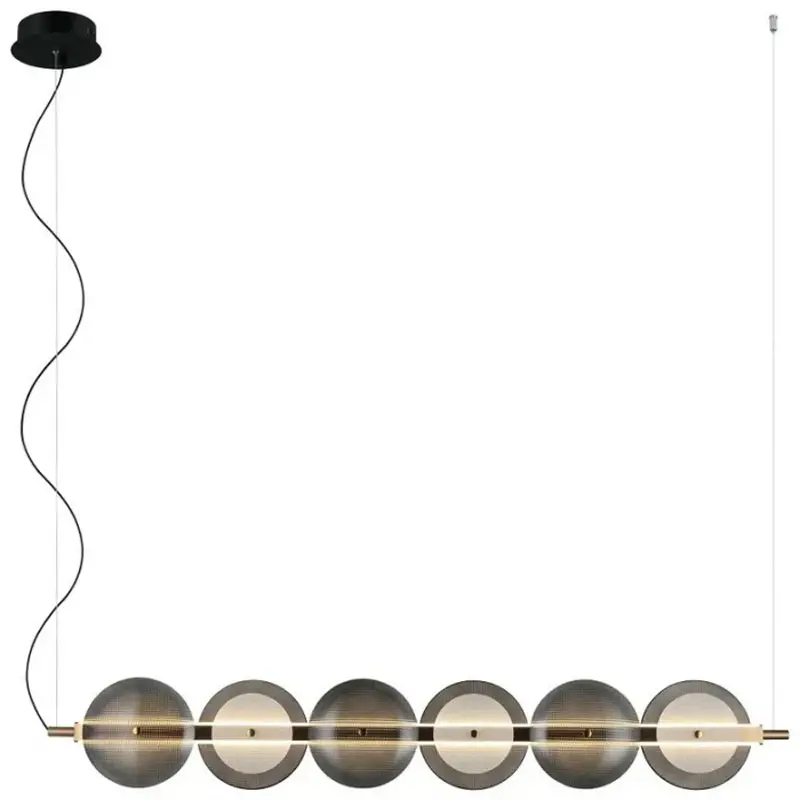 Изображение товара Светильник подвесной светодиодный Velante Современный стиль 220-043-06 9 м² нейтральный белый свет цвет черный