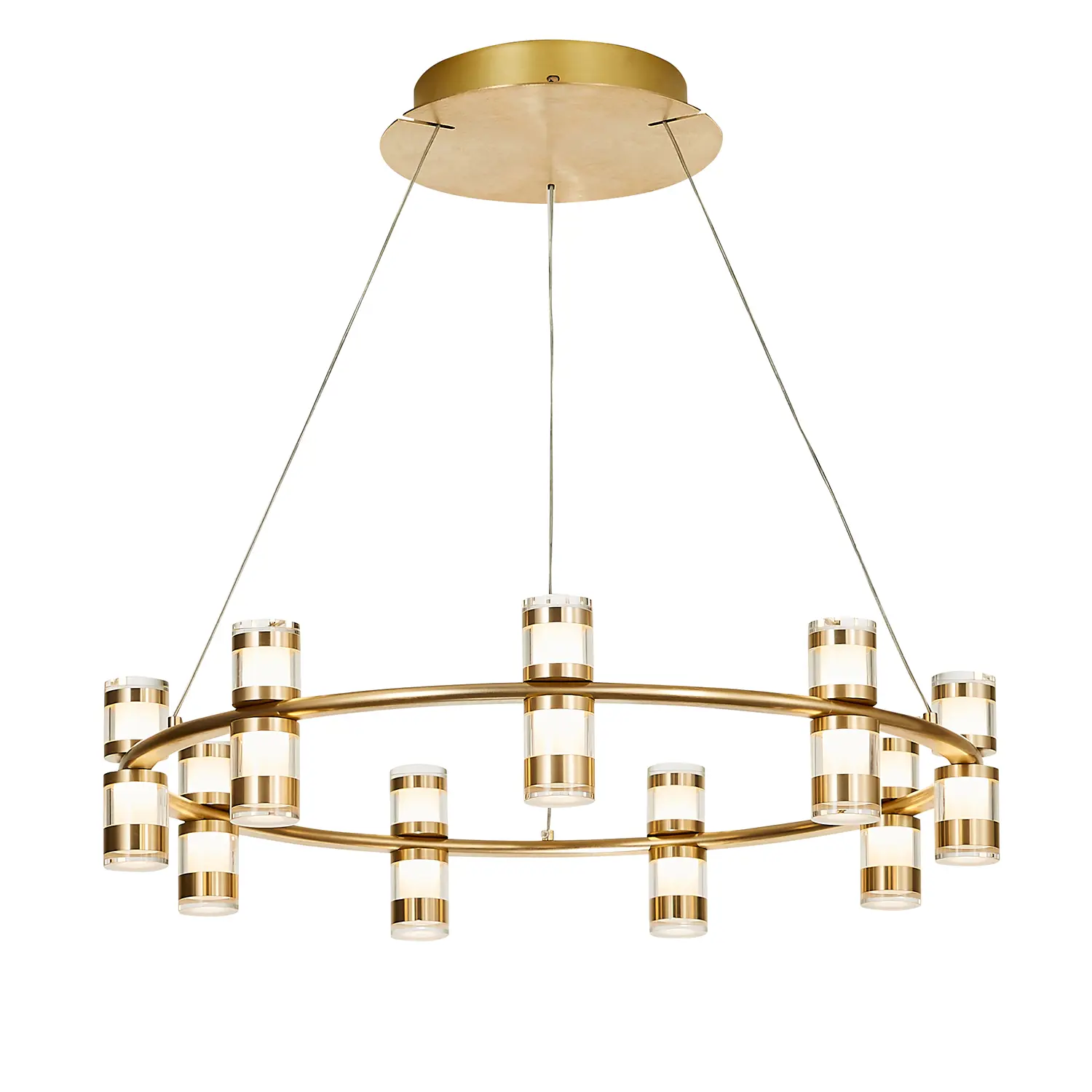 Изображение товара Люстра подвесная светодиодная Favourite Ampullen 4323-9p 7 м² нейтральный белый свет цвет золотистый