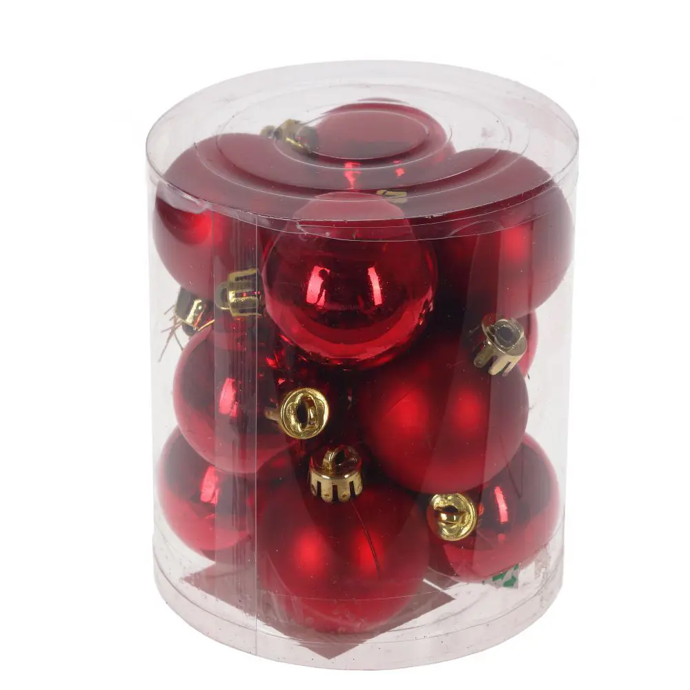 Изображение товара Набор елочных шаров Красная роза 722888 4 см пвх красный 12 шт