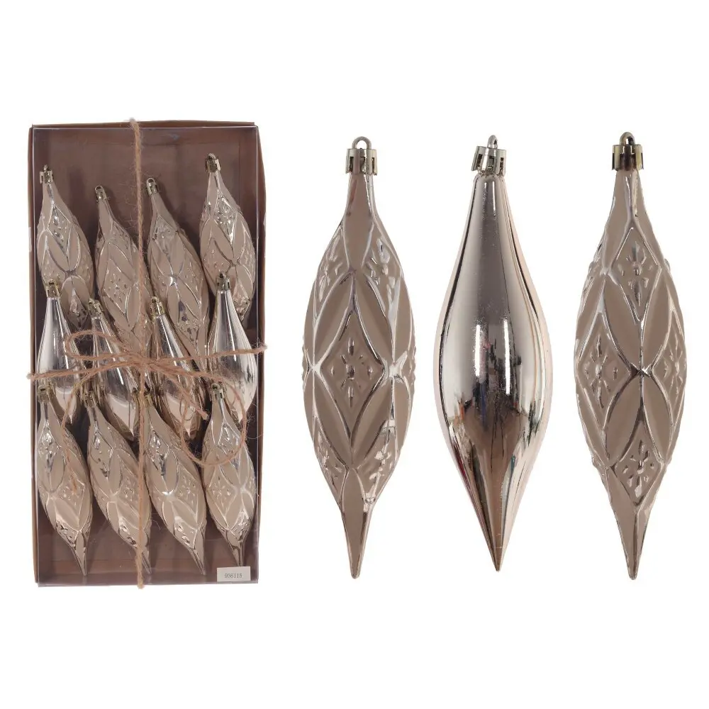 Изображение товара Набор елочных шаров Капля 936115 4 см пвх жёлтый / золотой 12 шт