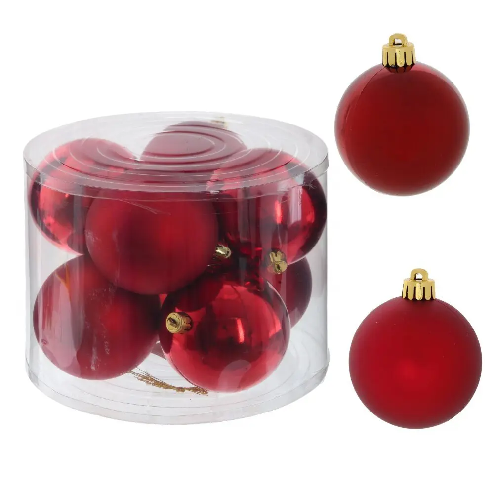 Изображение товара Набор елочных шаров 812987 10 см пвх красный 8 шт