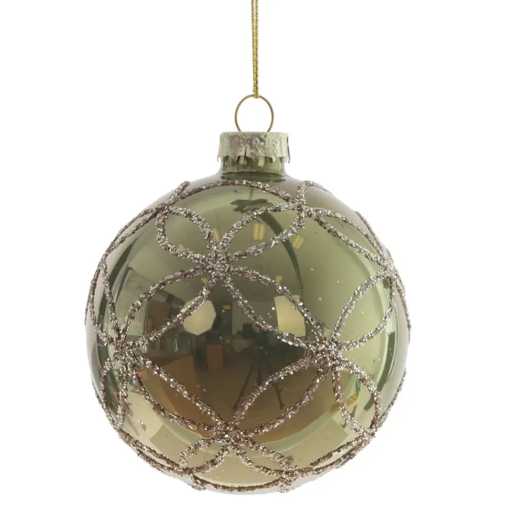 Изображение товара Елочный шар 809742 7 см стекло зеленый
