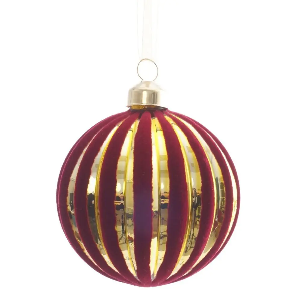 Изображение товара Елочный шар 811808 8 см стекло красный