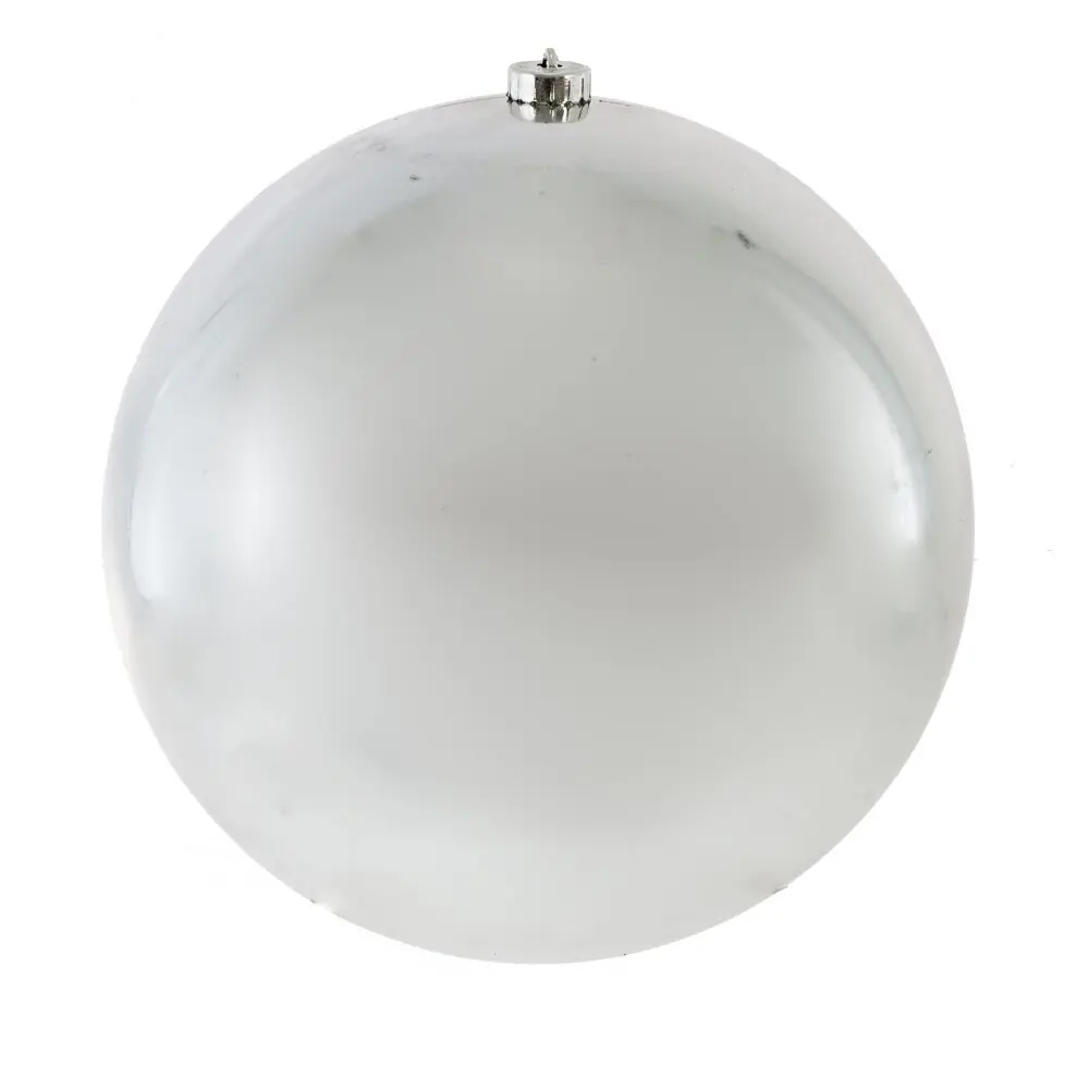 Изображение товара Елочный шар Серебряное чудо 722863 15 см пвх серый / серебристый