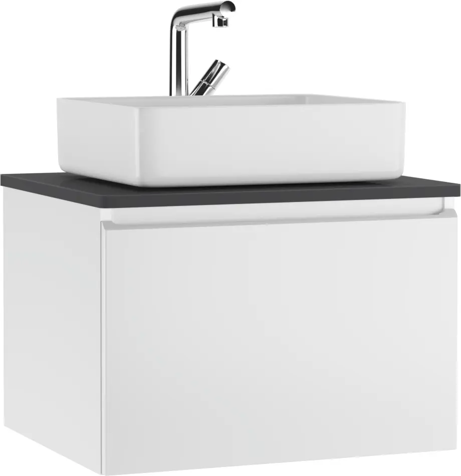 Изображение товара Тумба под раковиной в ванную подвесная Домино Joy 46 Senator 60 графит
