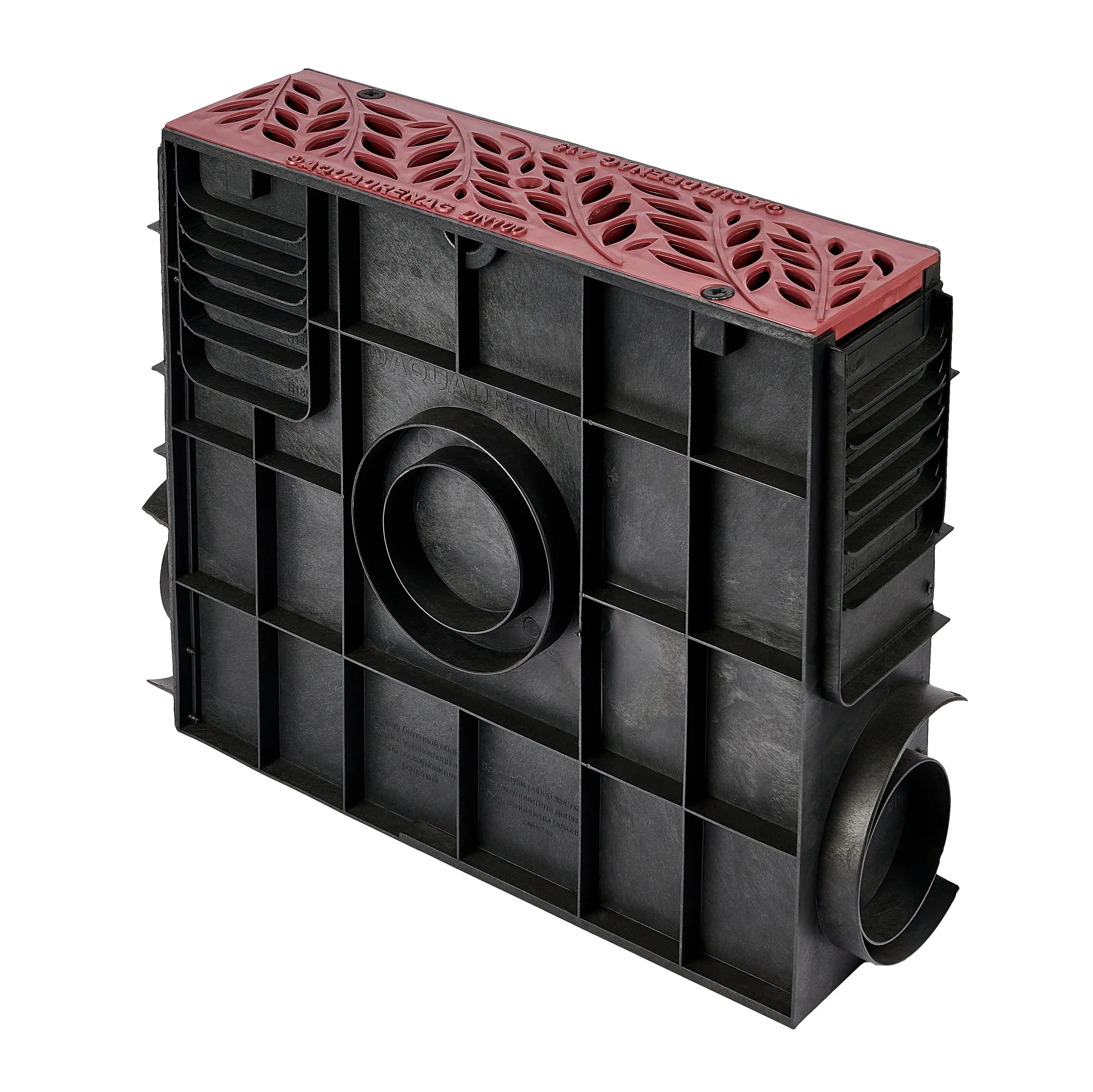 Изображение товара Пескоуловитель Aquadrenag с решеткой К=коричневой 500x146x420мм черный