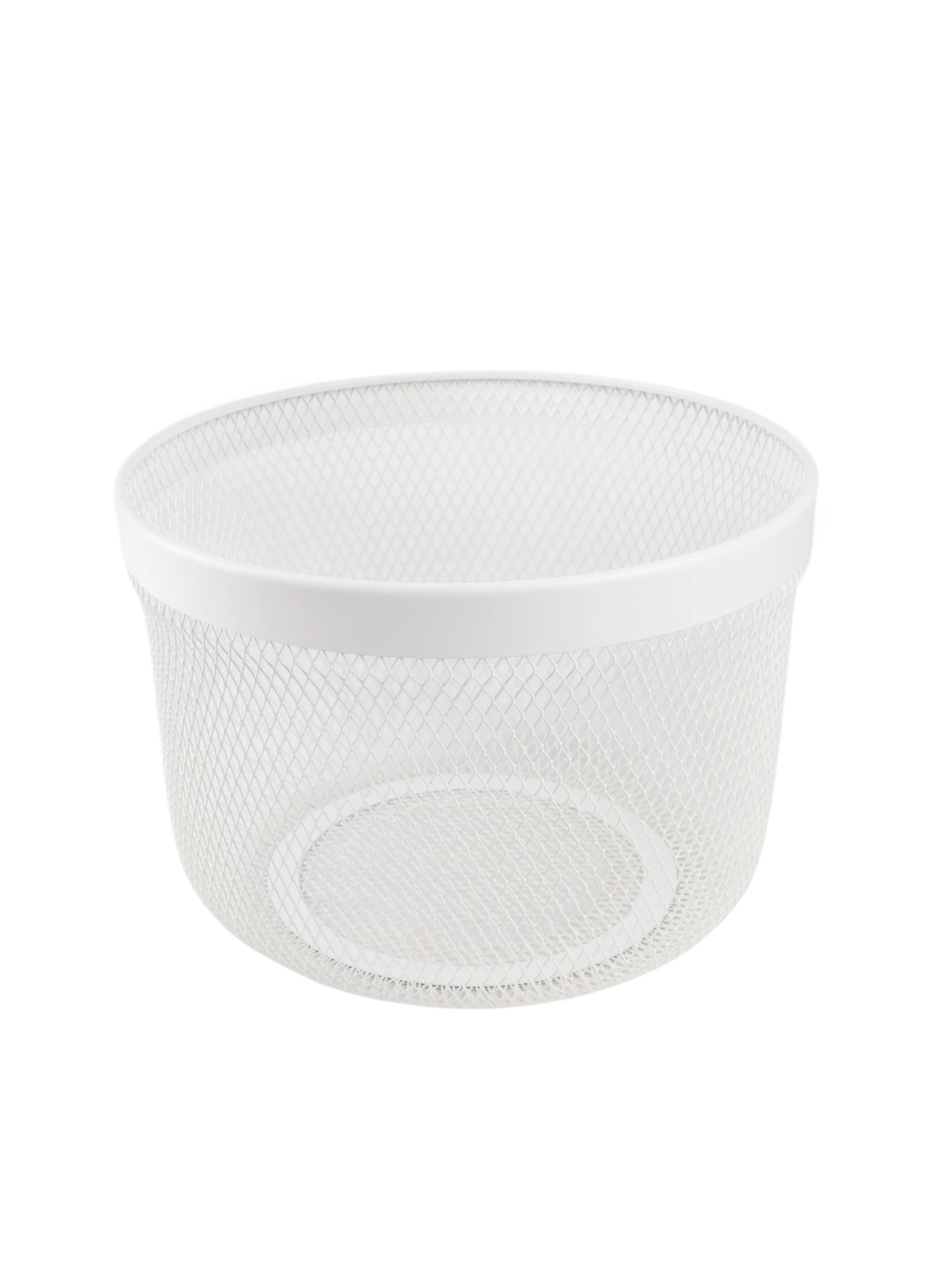 Изображение товара Корзина для хранения Уют мелкая сетка металл белый 12 л