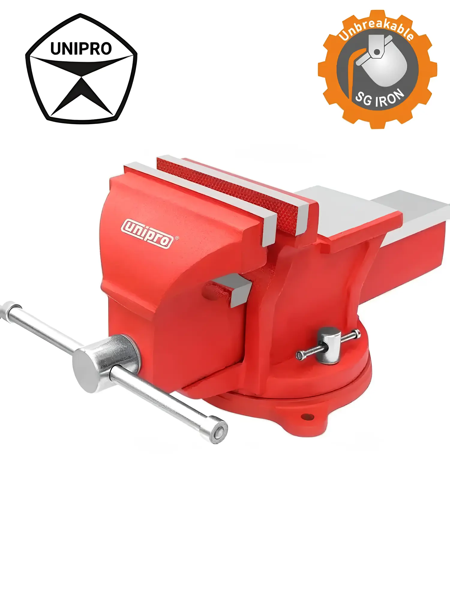 Изображение товара Тиски слесарные поворотные с наковальней Unipro 150x150 мм