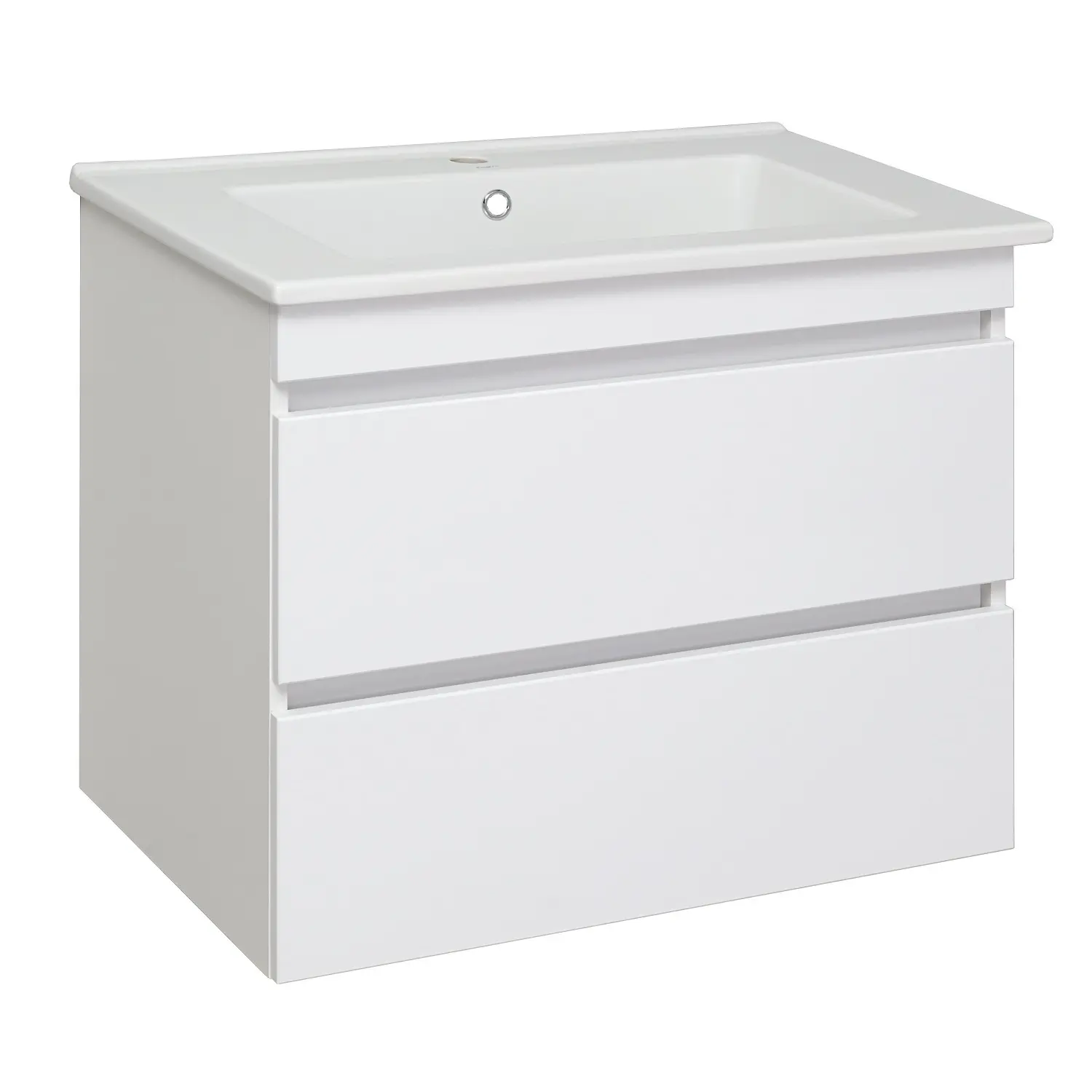 Изображение товара Тумба под раковину Runo Манхэттен 75 см подвесная цвет белый