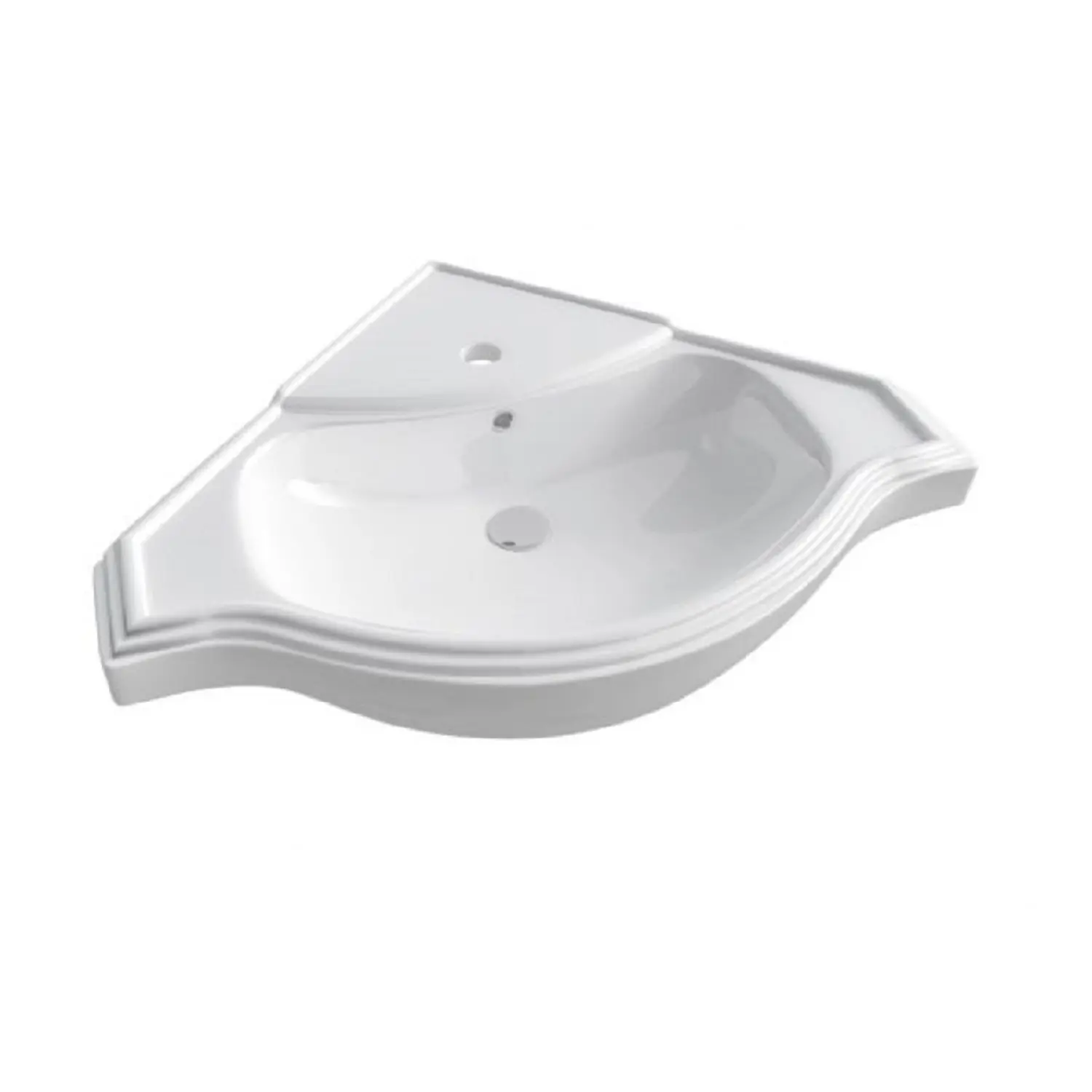 Изображение товара Раковина мебельная Runo Классик угловой 65см цвет белый