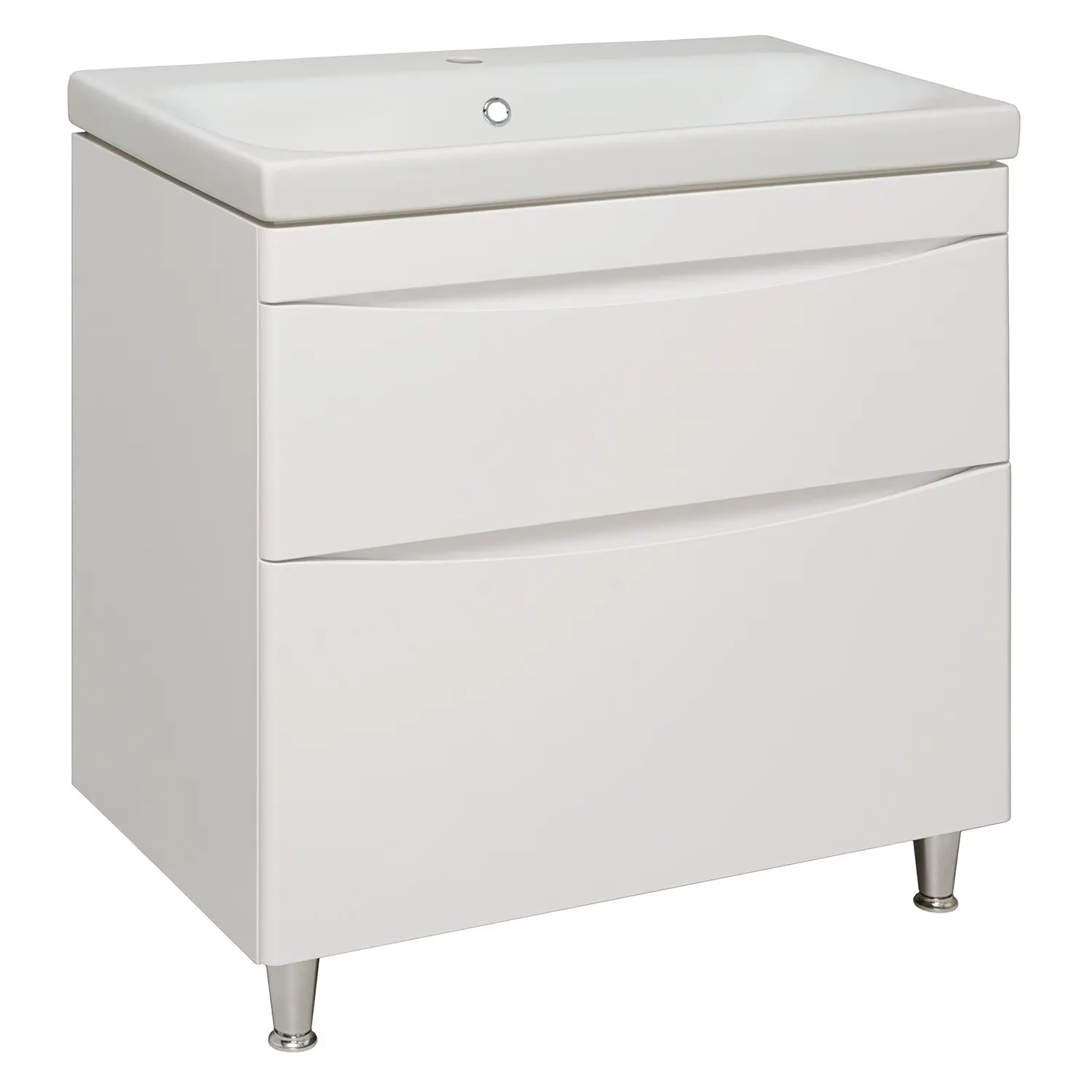 Изображение товара Тумба под раковину Runo Афина 80 см напольная цвет белый