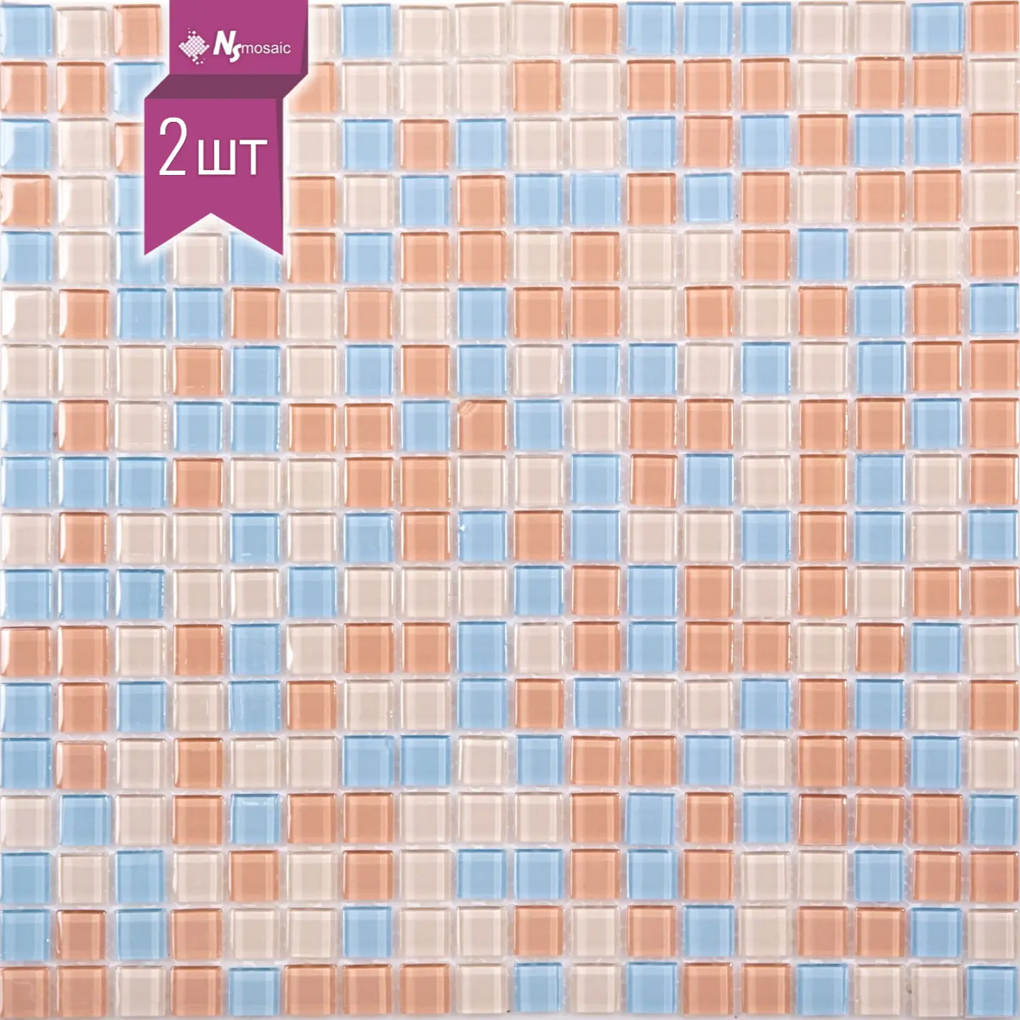 Изображение товара Декоративная мозаика Nsmosaic J-353 30.5x30.5 см разноцветная