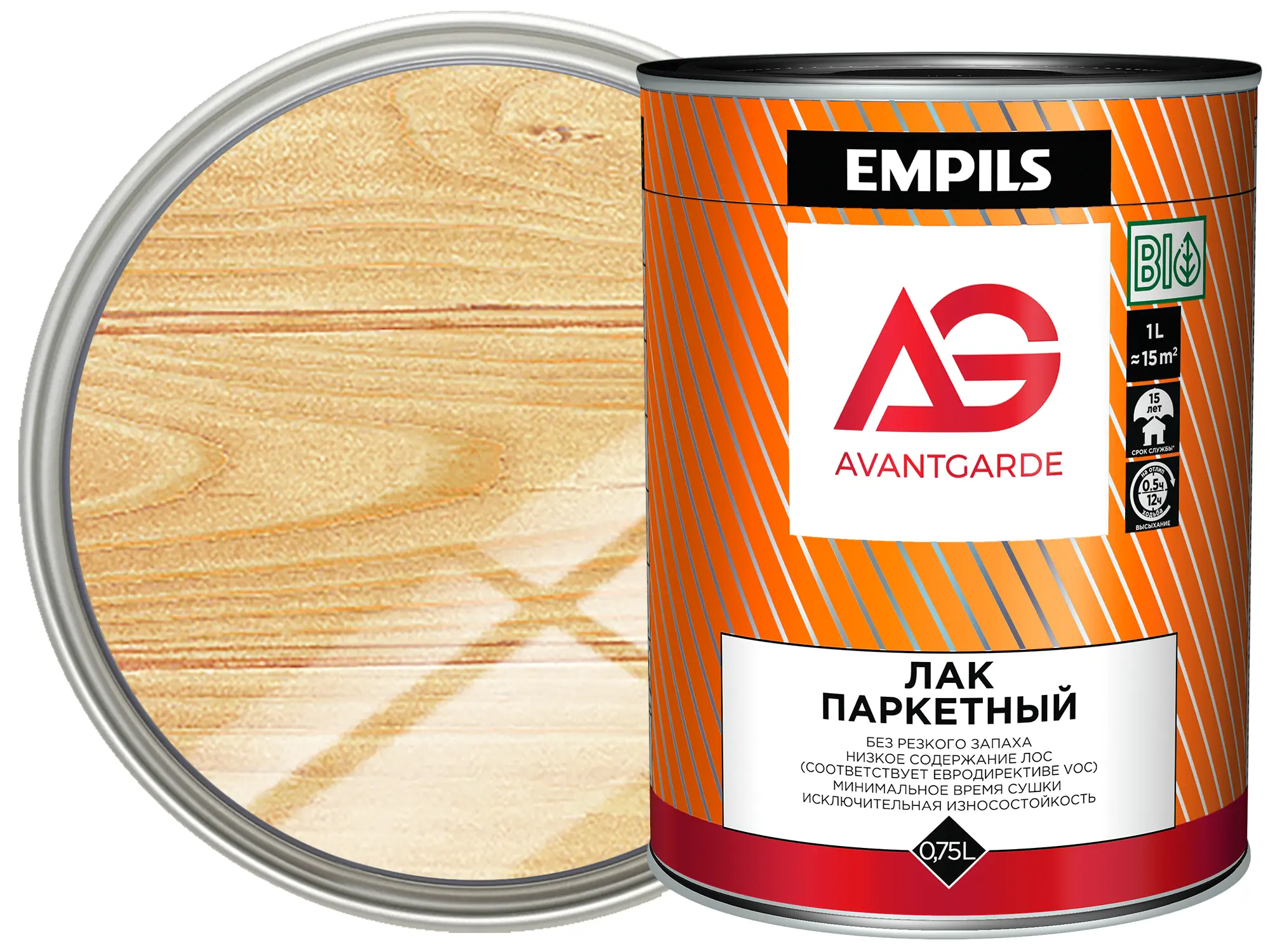 Изображение товара Паркетный лак AvantGarde глянцевый бесцветный 0.75 л для внутренней отделки